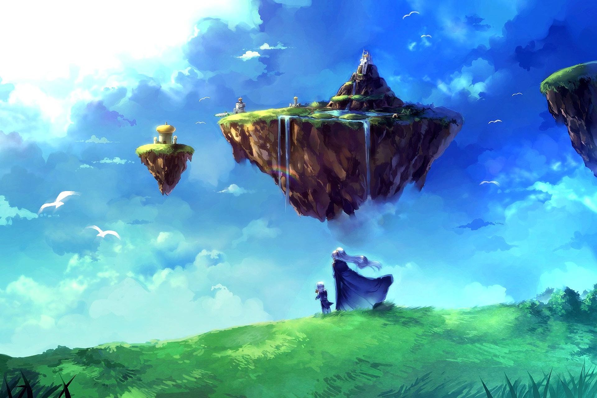 General 1920x1280 floating island clouds Chrono Trigger video games landscape fantasy art video game art RPG