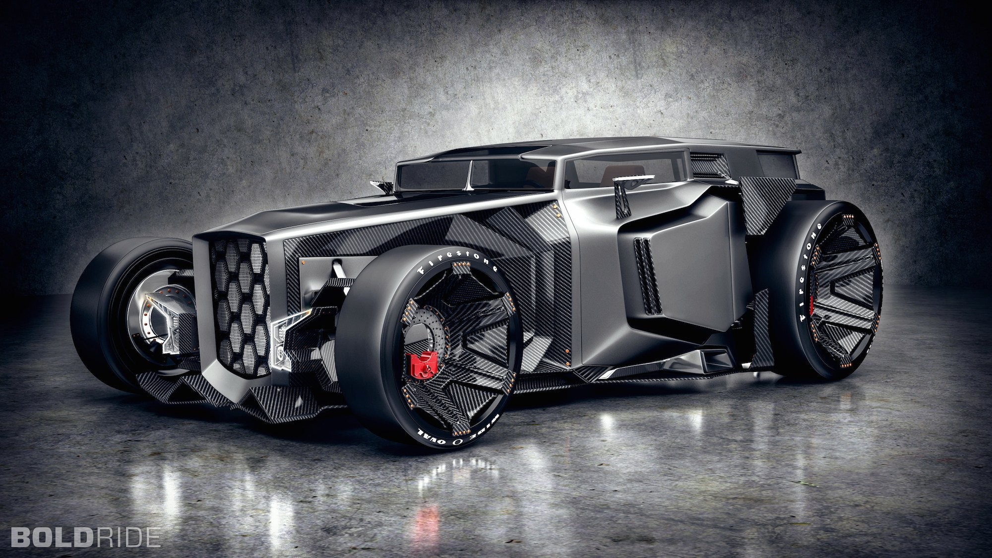 General 2000x1125 digital art car supercars Lamborghini carbon fiber  concept cars black cars gray frontal view vehicle