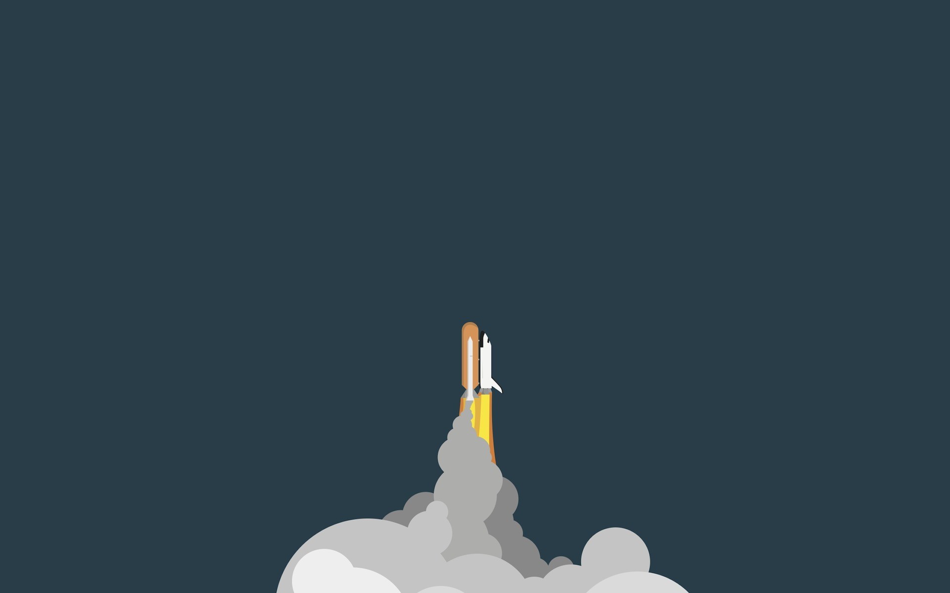 General 1920x1200 spaceship space shuttle drawing minimalism vehicle simple background