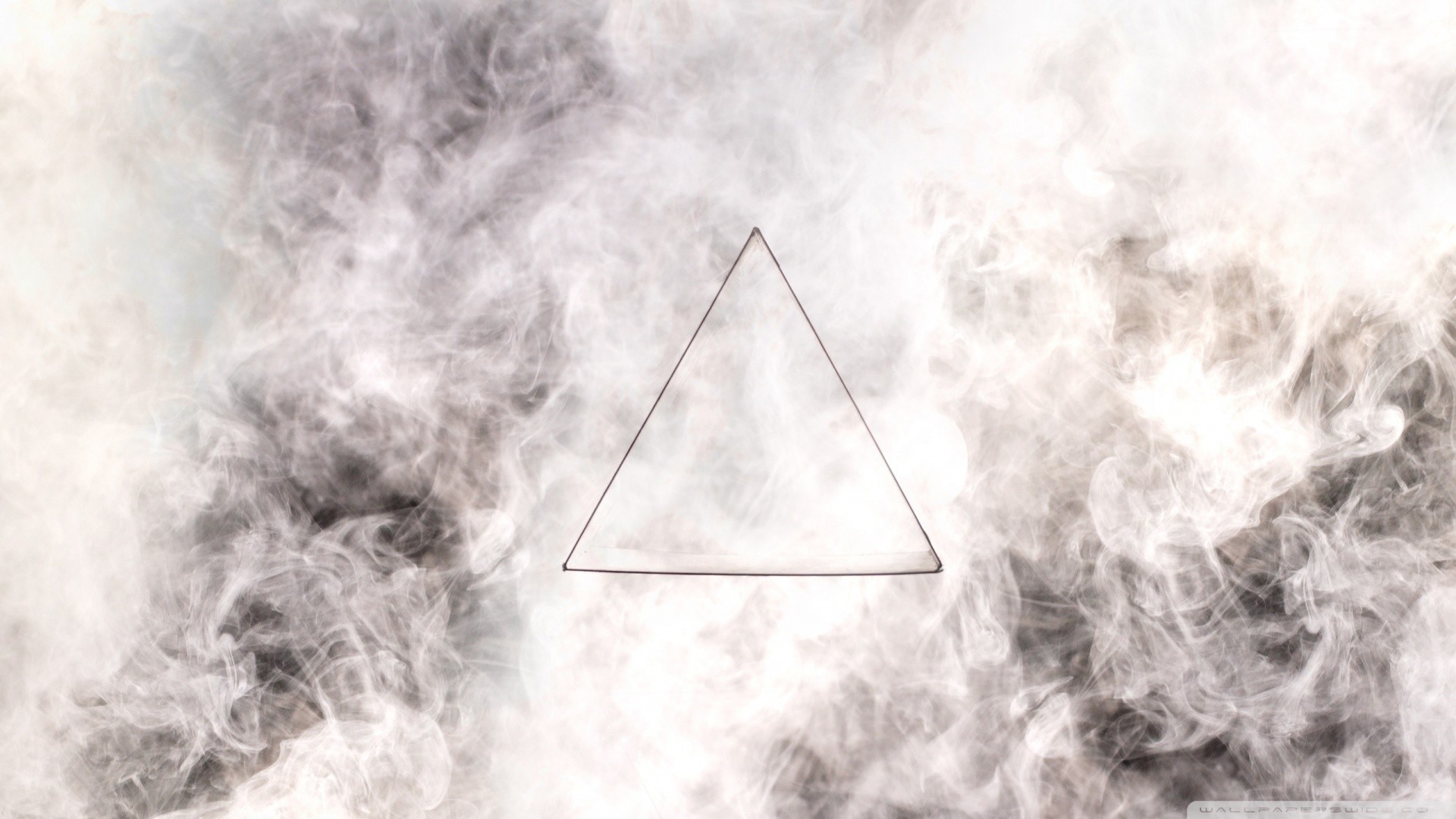 General 1920x1080 minimalism smoke abstract digital art triangle geometric figures