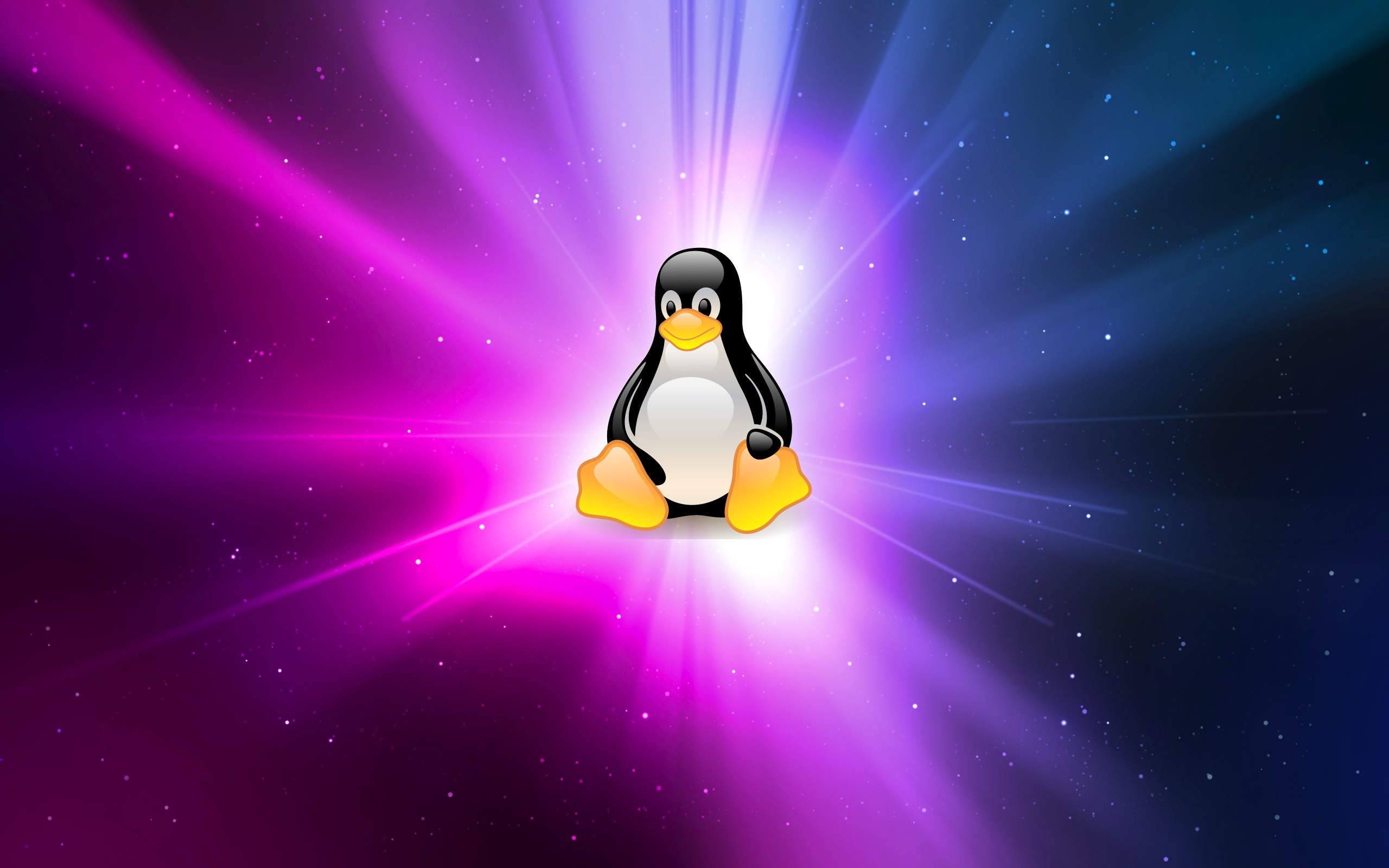 General 2560x1600 Linux logo Tux animals birds penguins operating system digital art