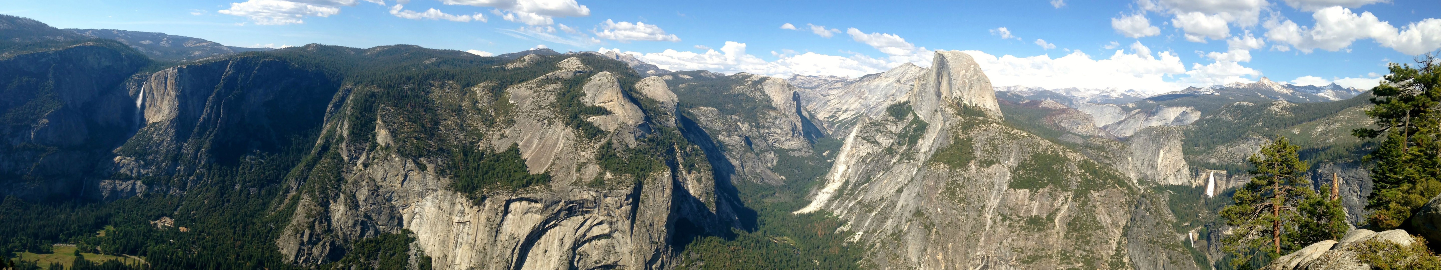 General 5760x1080 multiple display Yosemite National Park triple screen Yosemite Valley USA California