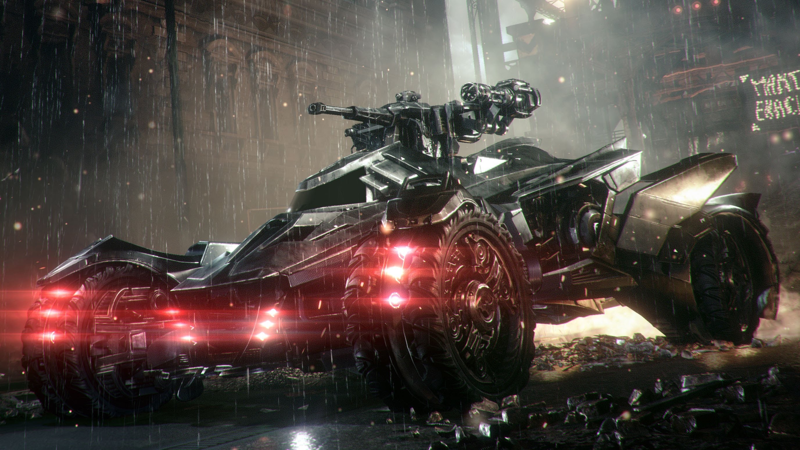 General 2754x1549 Batman Batman: Arkham Knight Batmobile vehicle video game art video games