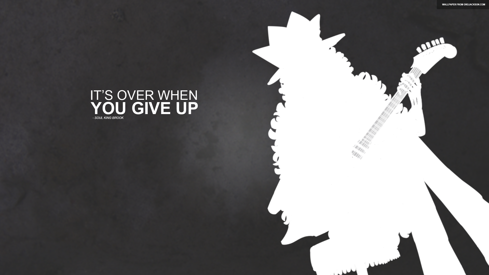 Anime 1920x1080 One Piece Brook anime simple background silhouette gray background