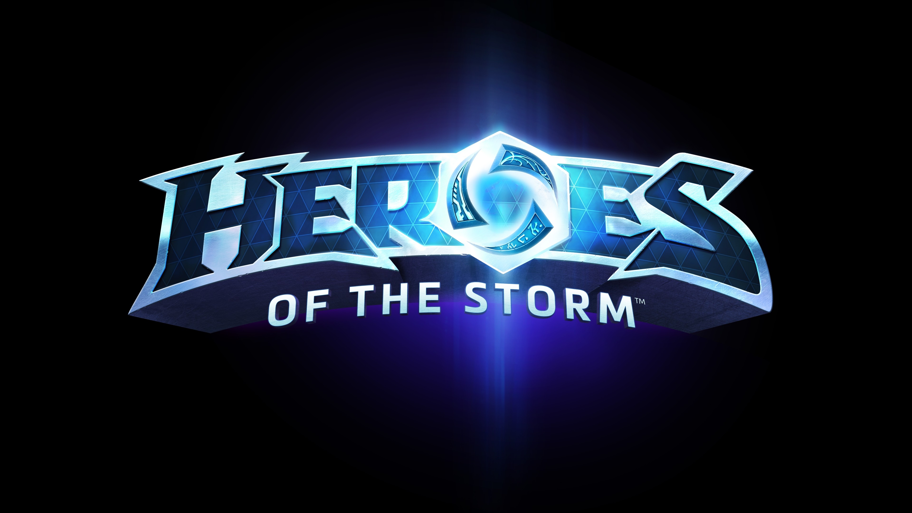 General 3840x2160 Heroes of the Storm video games blue Blizzard Entertainment PC gaming black background simple background