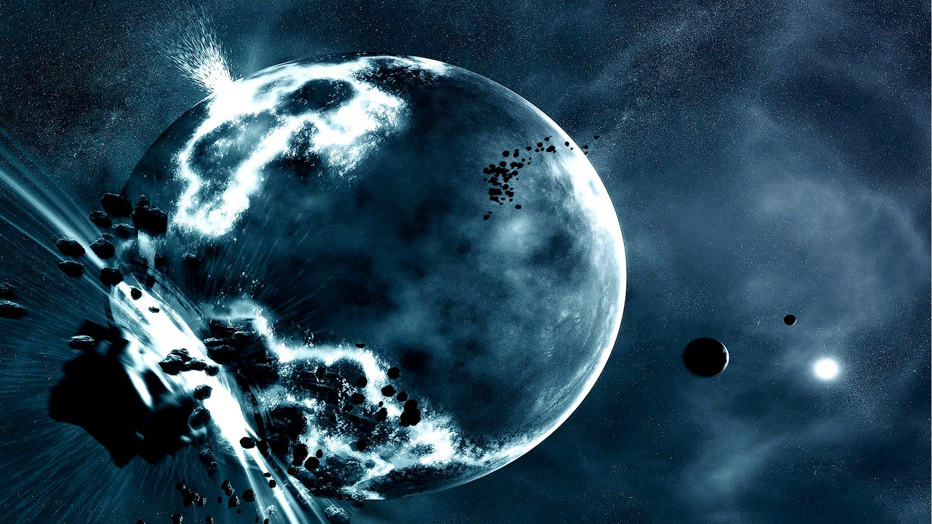 General 1920x1080 science fiction digital art space apocalyptic space art planet