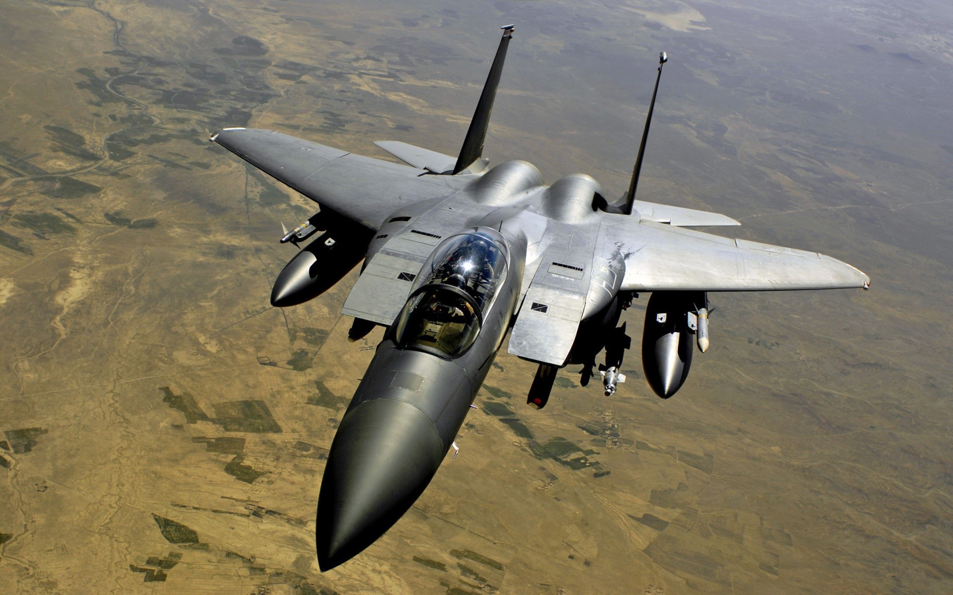 General 1920x1200 military aircraft military aircraft F-15 Eagle vehicle military vehicle McDonnell Douglas jets landscape jet fighter American aircraft sky frontal view pilot