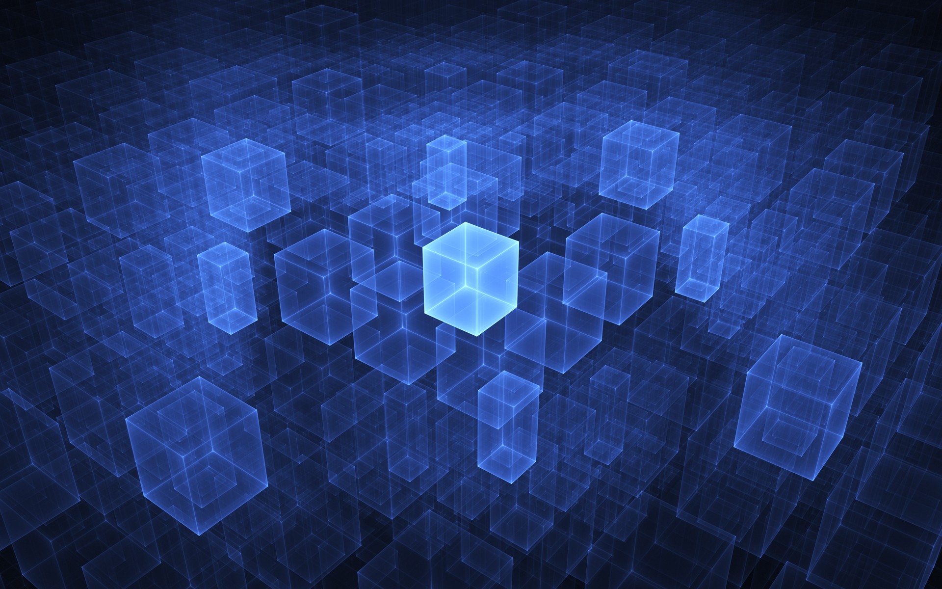 General 1920x1200 geometry blue square digital art 3D Blocks abstract 3D Abstract