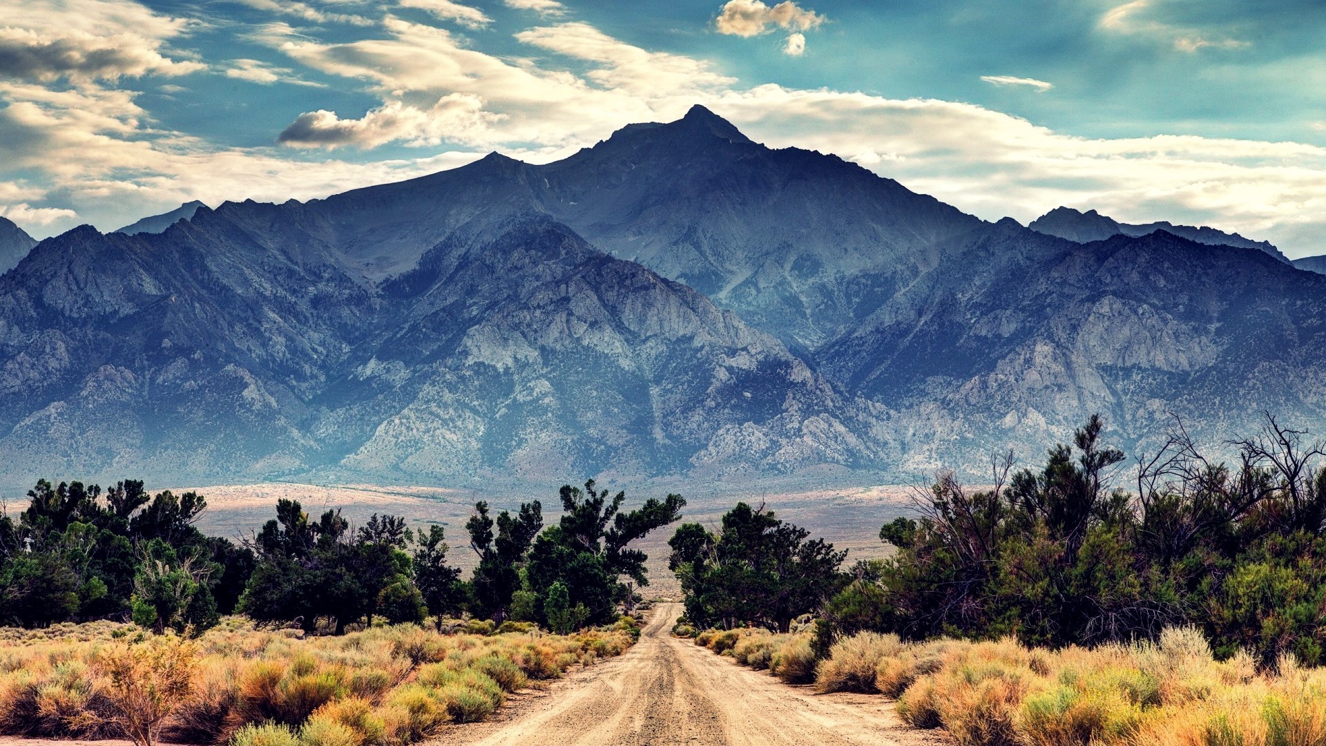 General 1920x1080 landscape mountains nature road dirt road outdoors long road