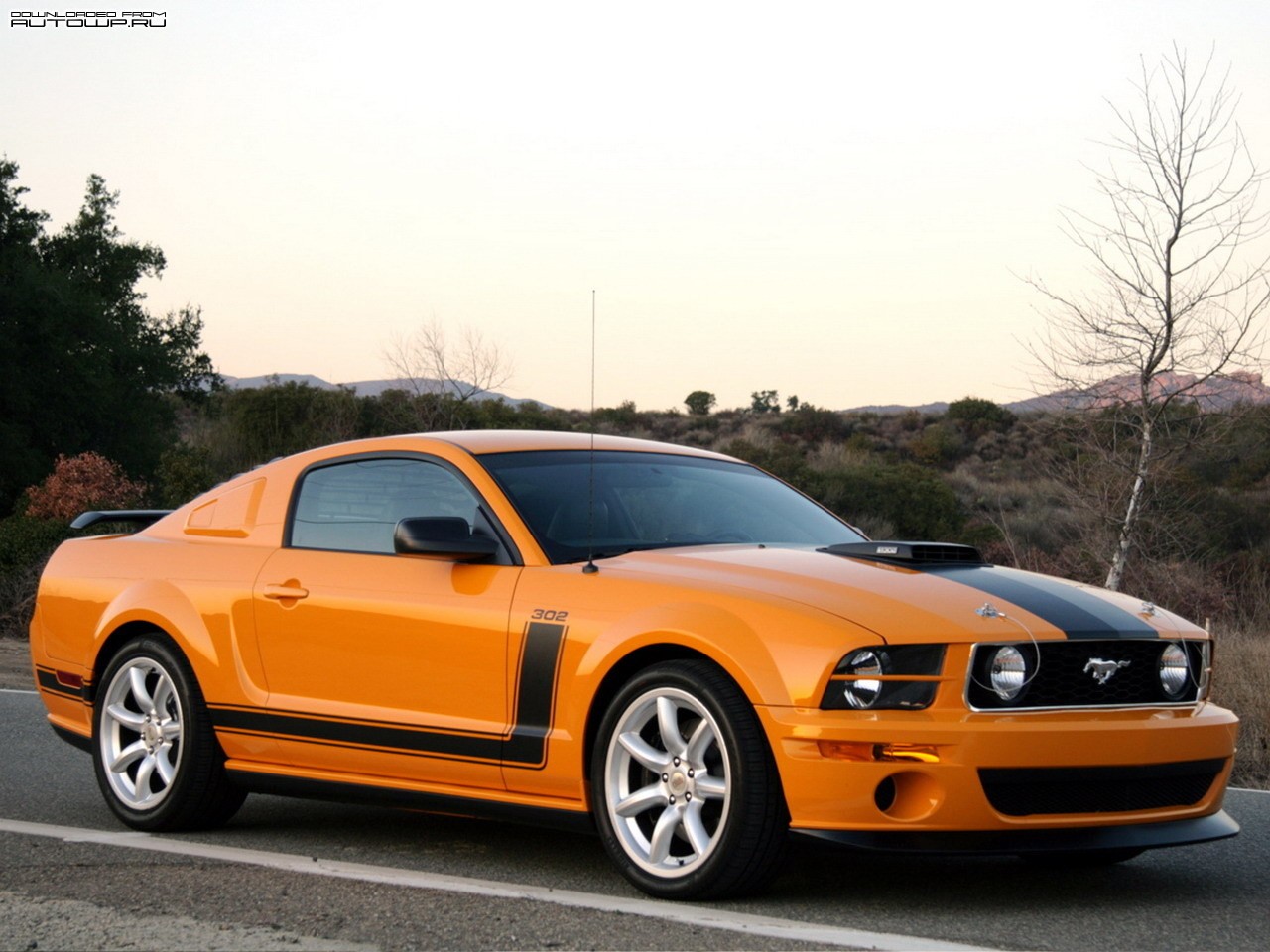 General 1280x960 car vehicle orange cars Ford Ford Mustang muscle cars American cars watermarked