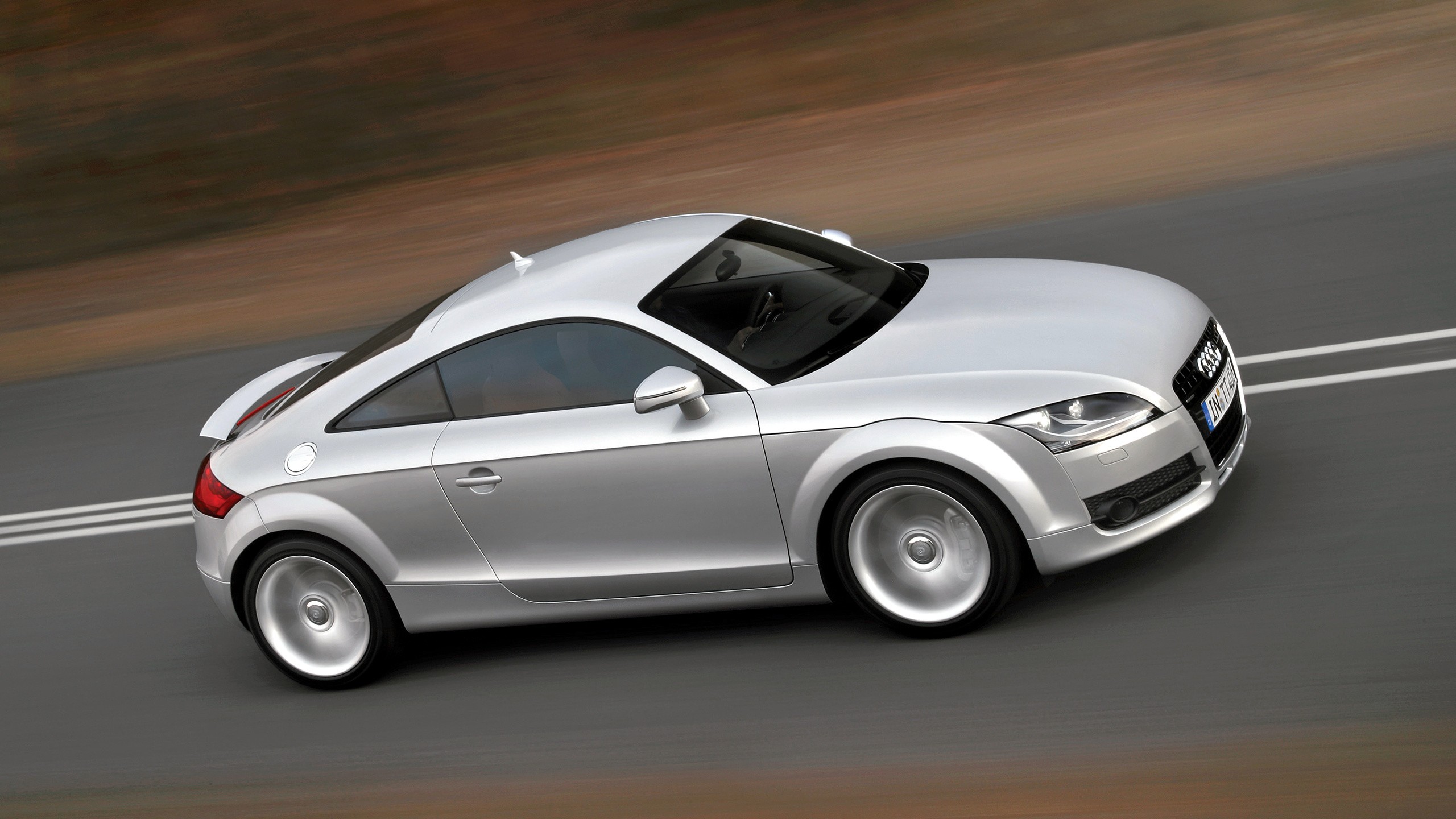 General 2560x1440 Audi Audi TT car vehicle silver cars road asphalt German cars Volkswagen Group