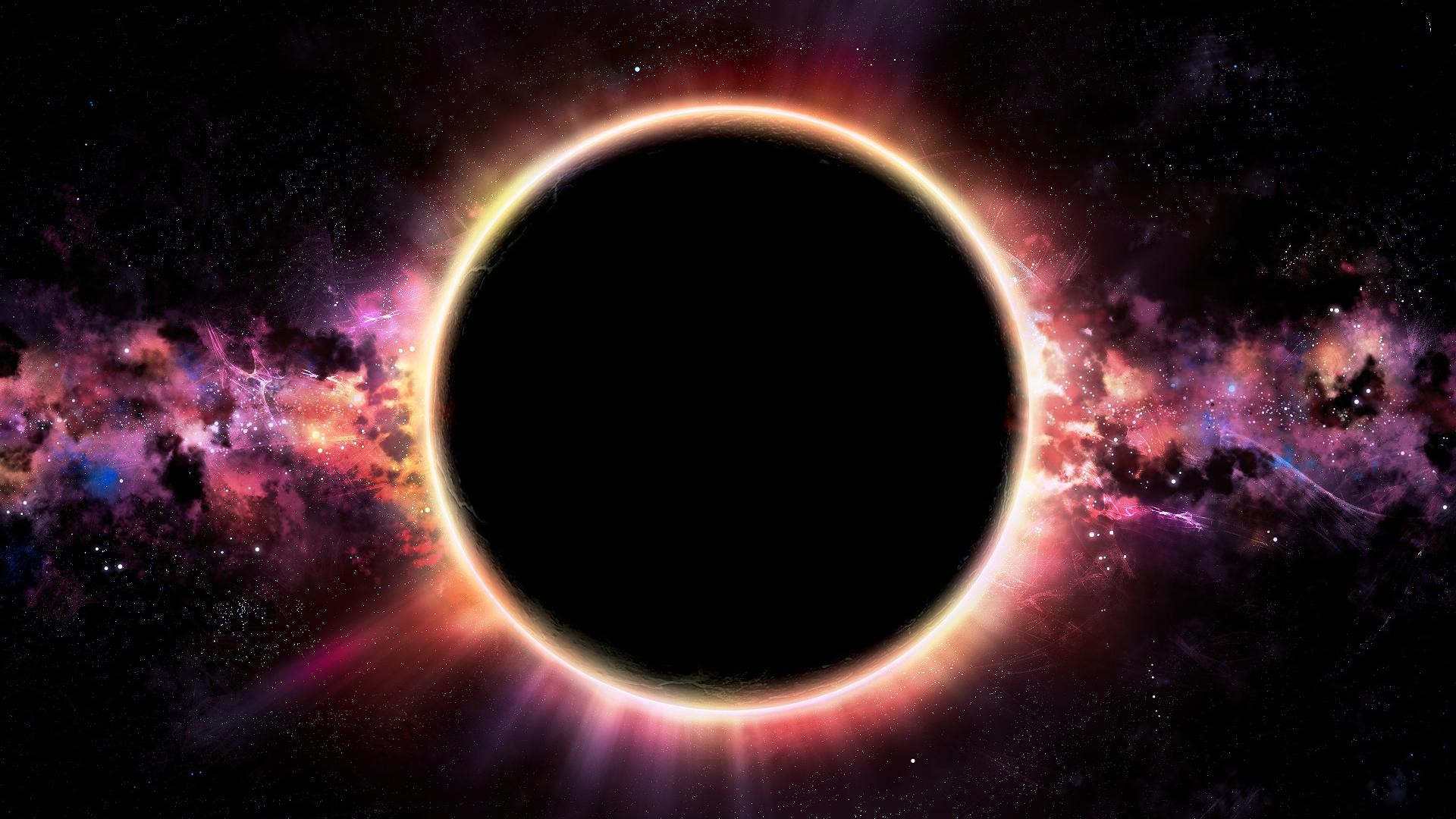 General 1920x1080 solar eclipse planet space space art digital art stars sunlight