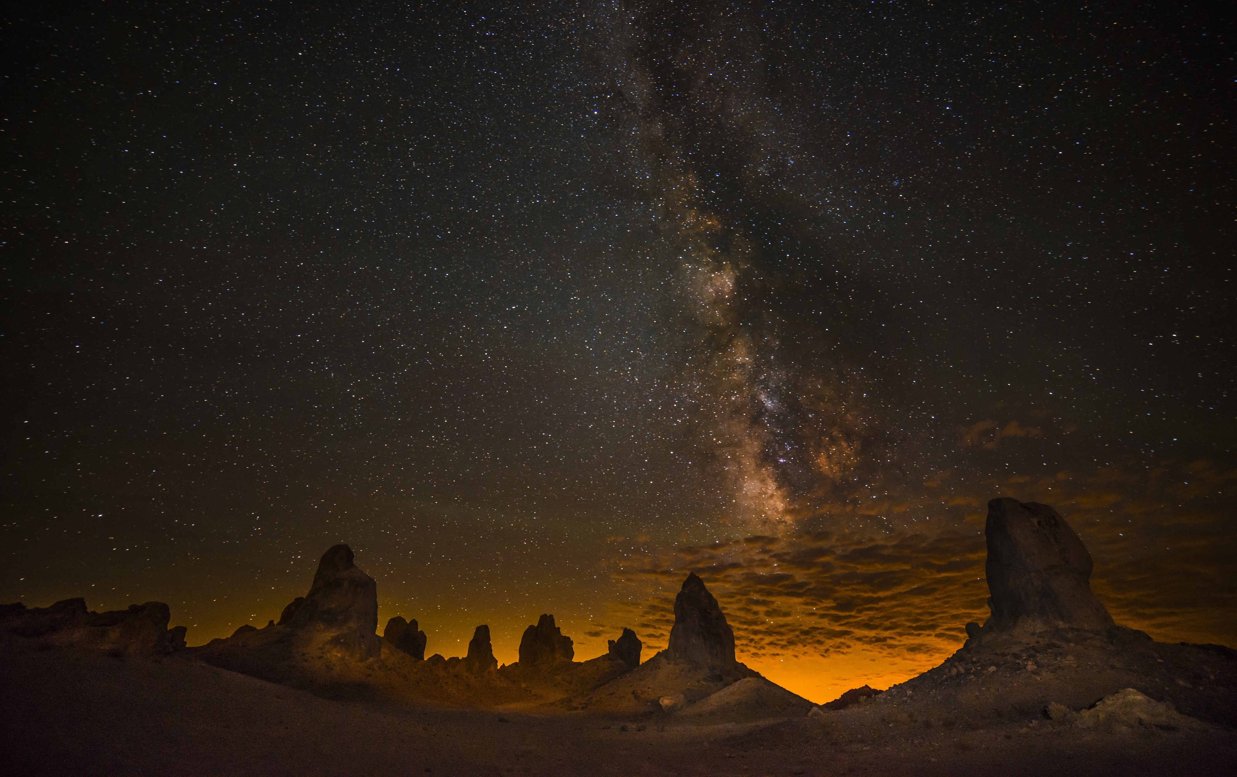 General 4228x2656 sky stars landscape starry night rock formation night desert rocks Milky Way low light