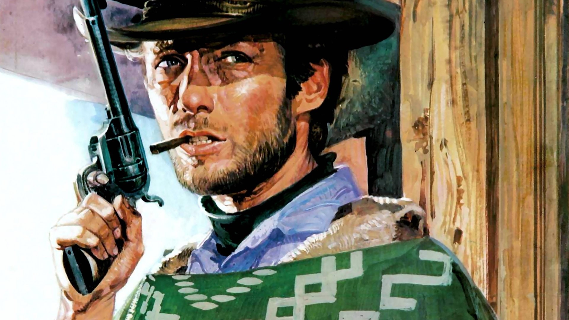 General 1920x1080 movies western Clint Eastwood artwork revolver