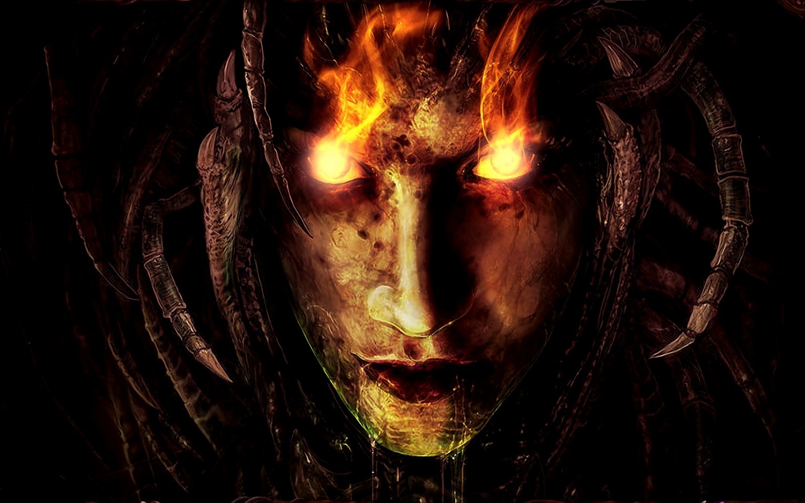 General 1600x1000 Starcraft II Blizzard Entertainment Sarah Kerrigan StarCraft StarCraft II : Heart Of The Swarm video games PC gaming glowing eyes creature video game art science fiction