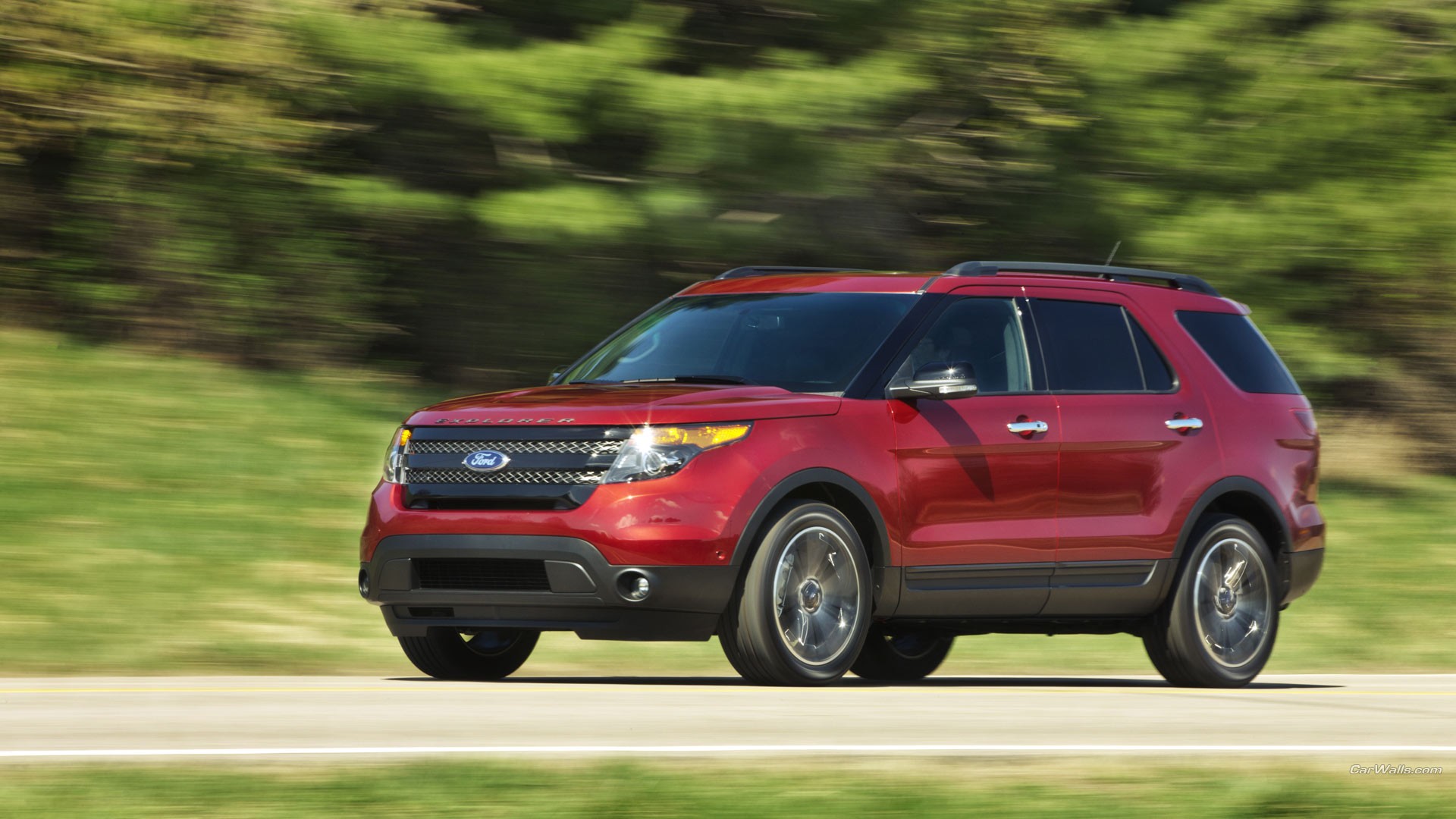 General 1920x1080 Ford Explorer car SUV Ford red cars vehicle American cars