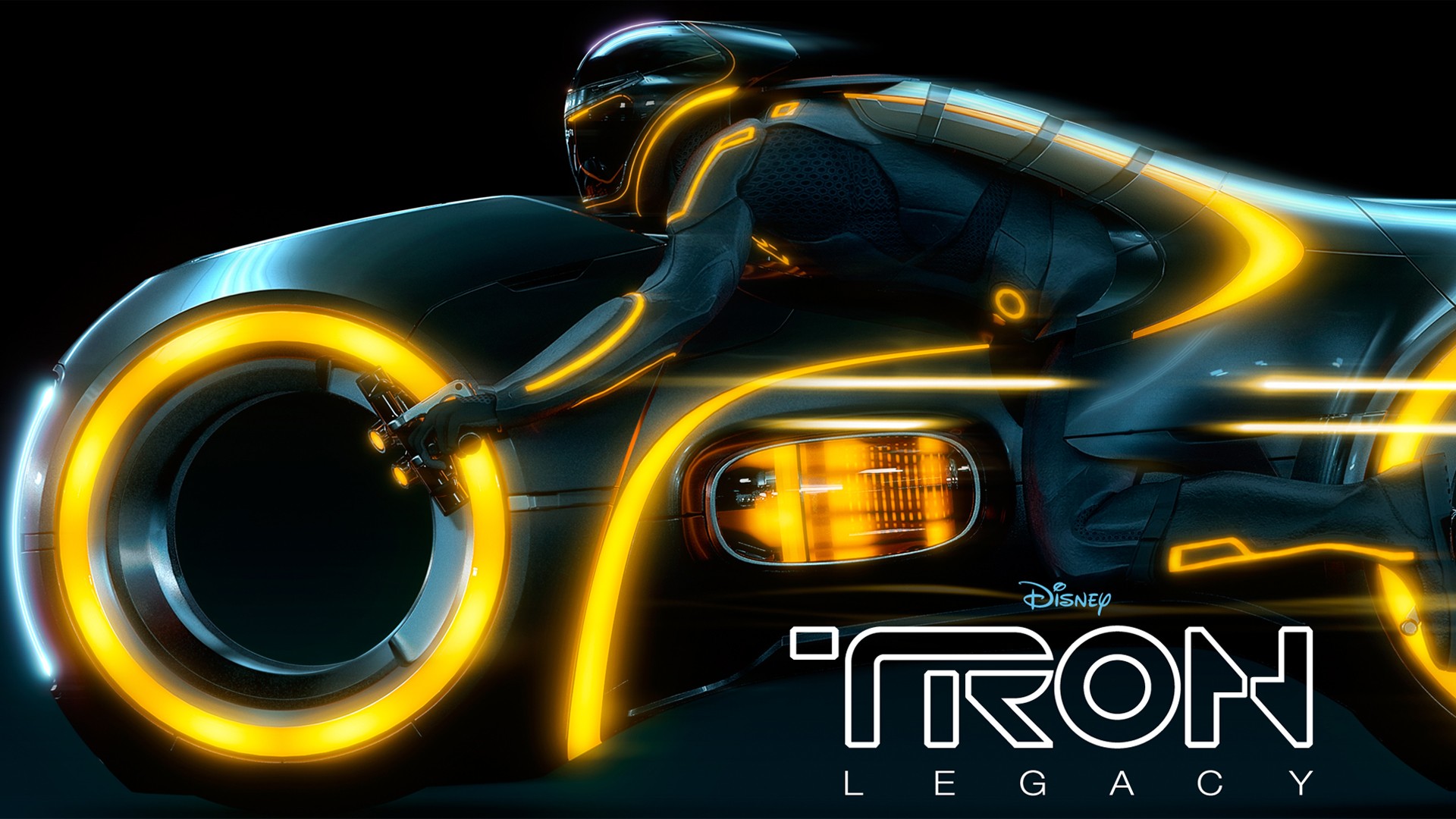 General 1920x1080 movies Tron: Legacy Light Cycle text simple background black background