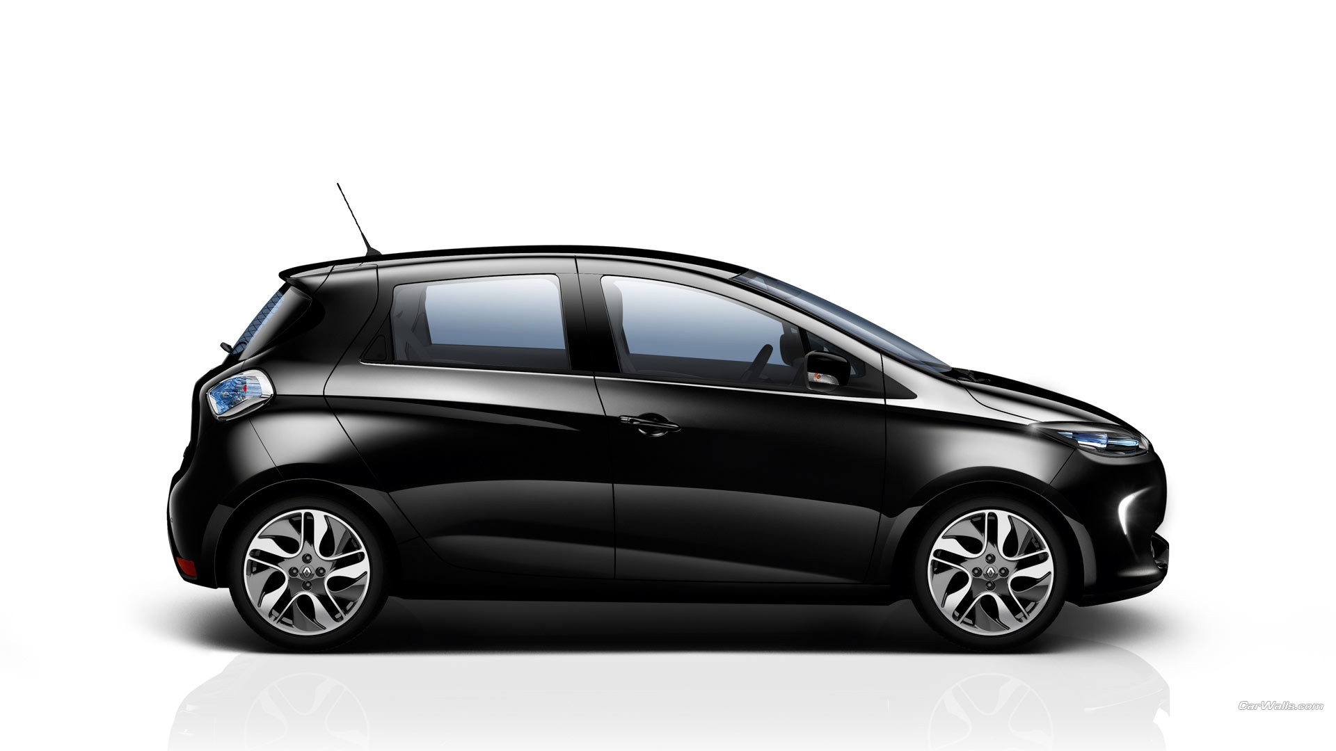 General 1920x1080 car Renault ZOE Renault white background vehicle black cars French Cars hatchbacks electric car