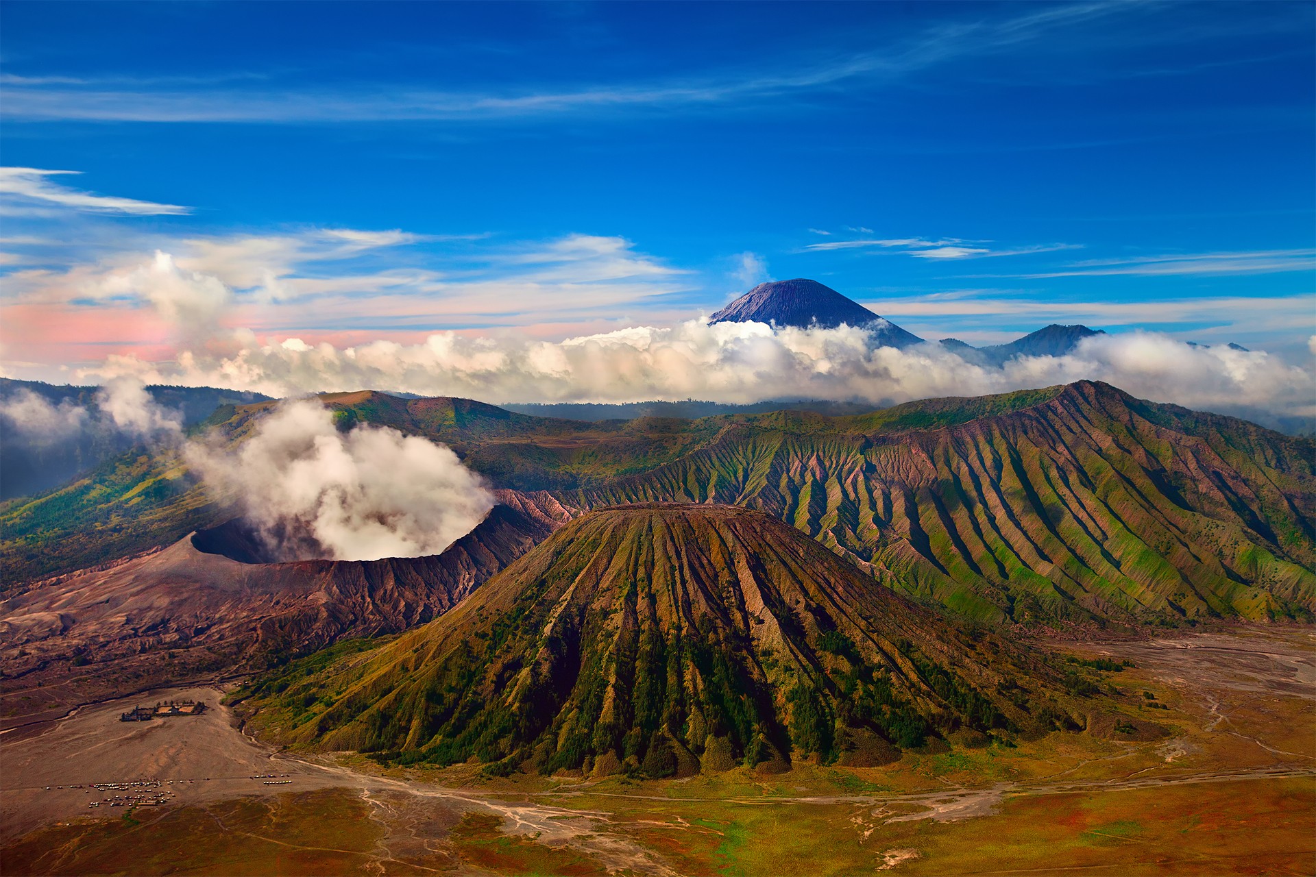 General 1920x1280 nature landscape Indonesia volcano clouds