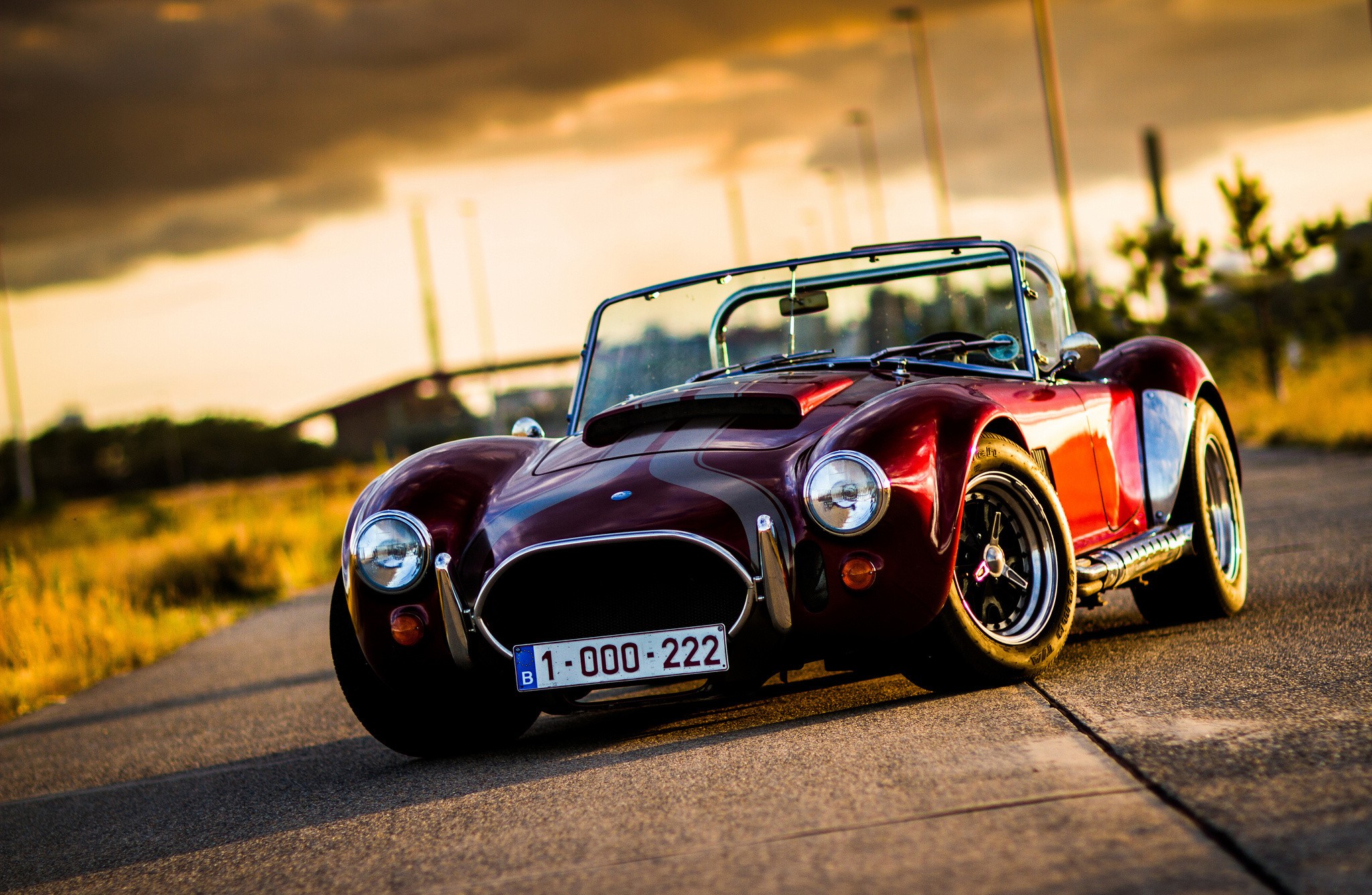 General 2048x1336 Shelby car convertible sunlight shadow Shelby Cobra red cars oldtimers numbers vehicle Ford