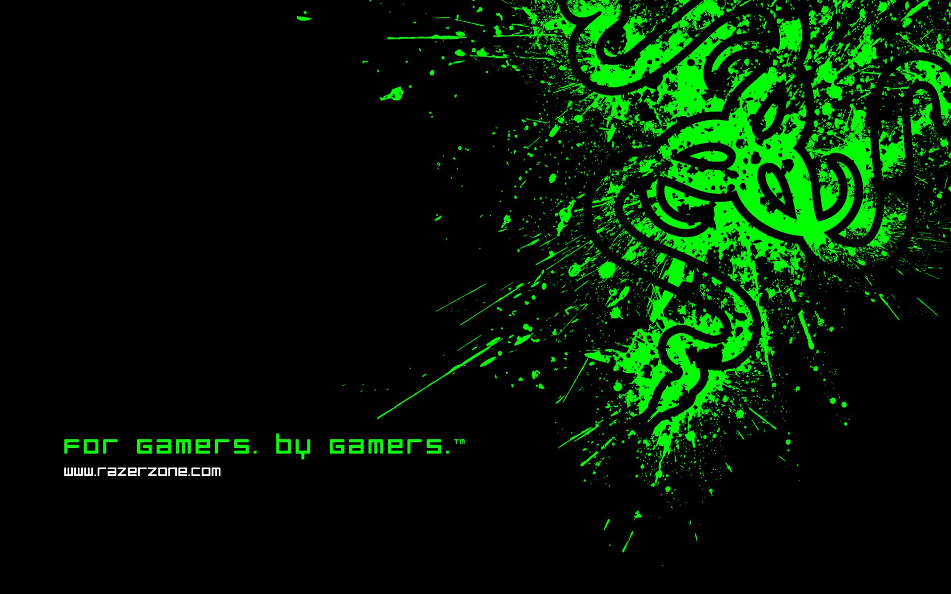 General 1920x1200 Razer PC gaming video games simple background black background