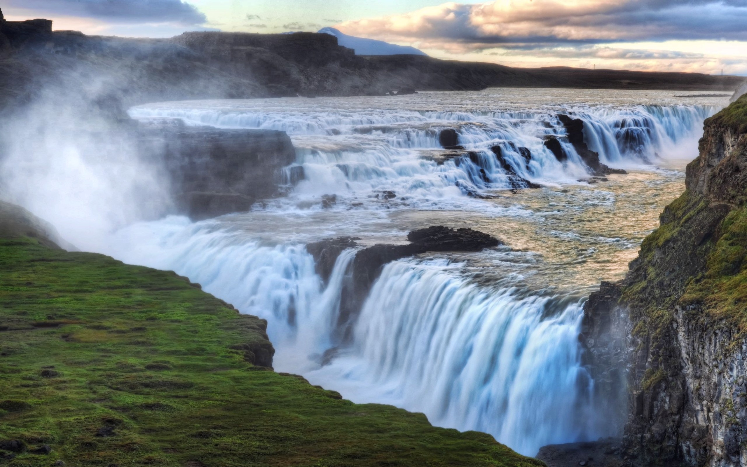 General 2560x1600 waterfall nature landscape river water nordic landscapes Iceland outdoors