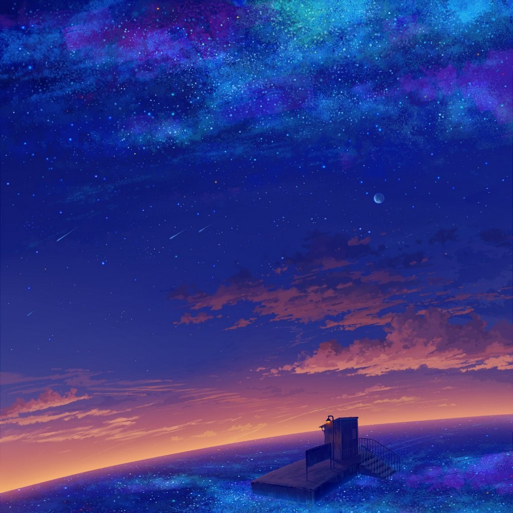 General 1024x1024 artwork anime sky stars outdoors