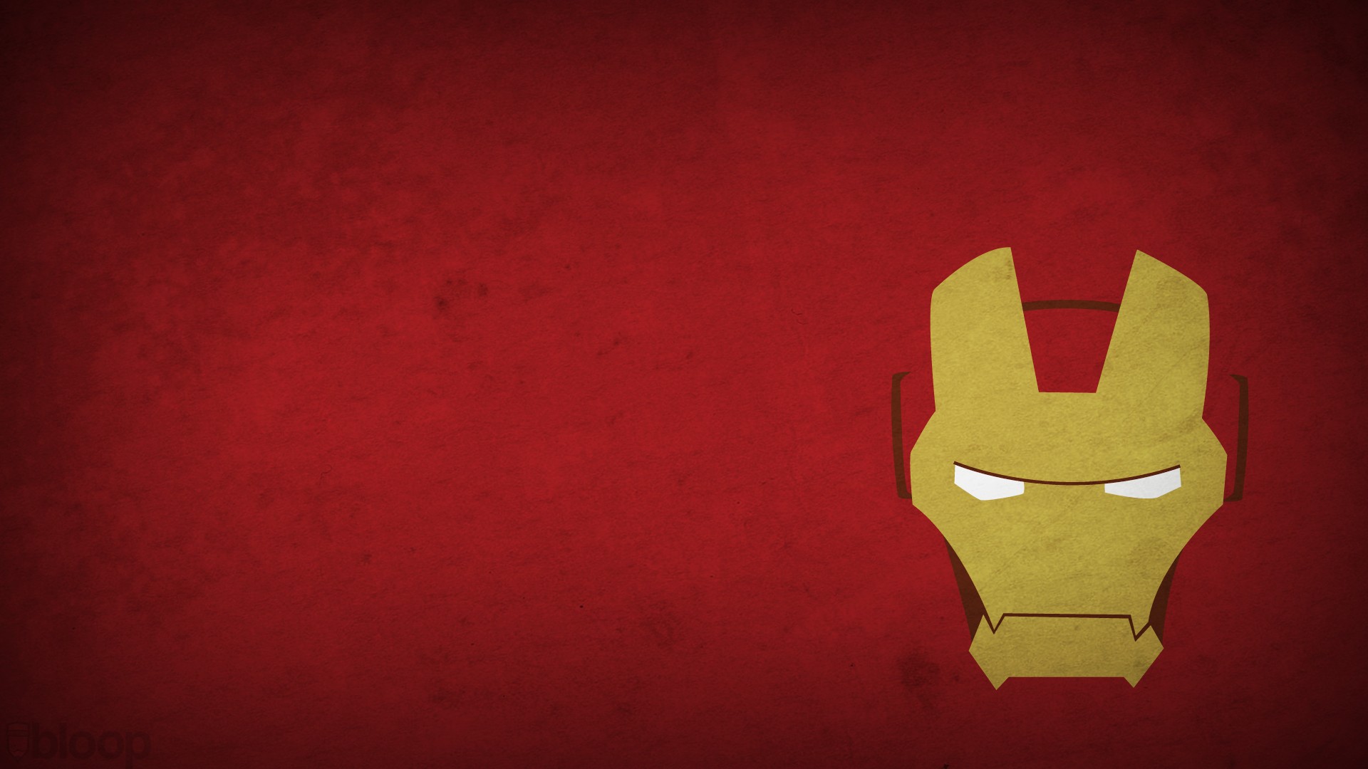General 1920x1080 Iron Man minimalism Blo0p red background cartoon hero armor helmet The Avengers