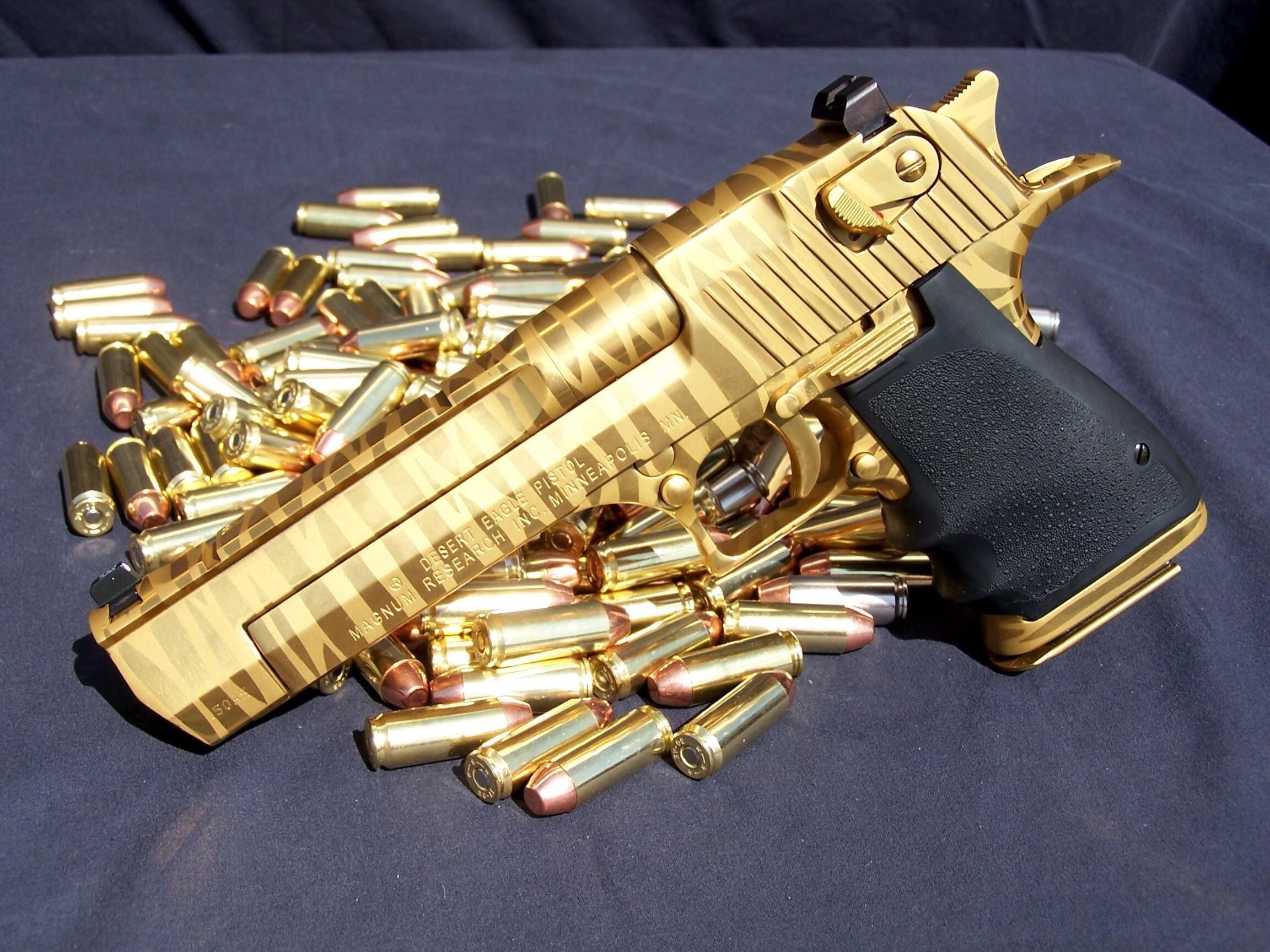 General 2304x1728 weapon Desert Eagle pistol army military gold American firearms Israeli firearms side view ammunition closeup gun