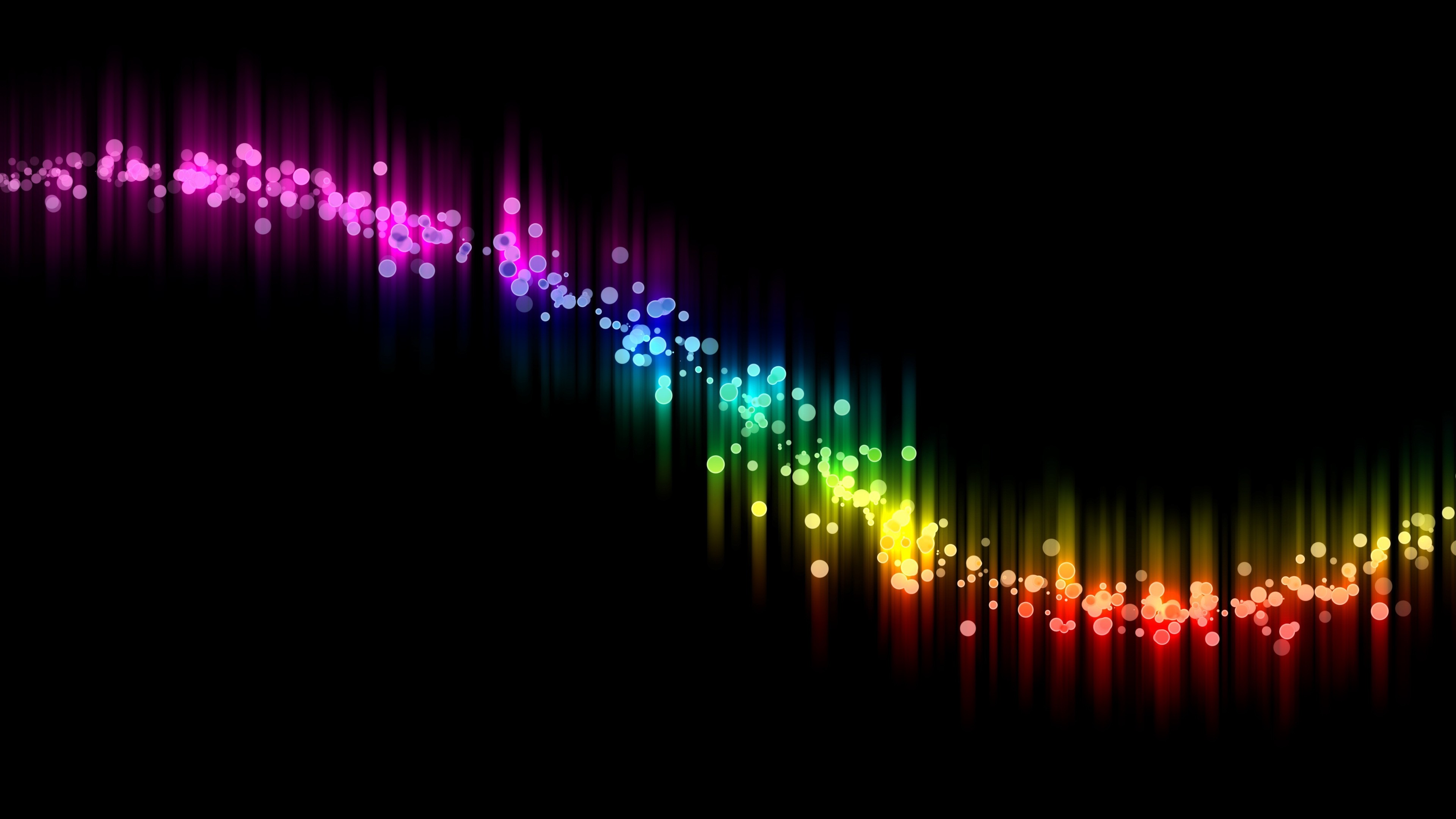 General 3840x2160 colorful abstract digital art simple background black background gradient spectrum