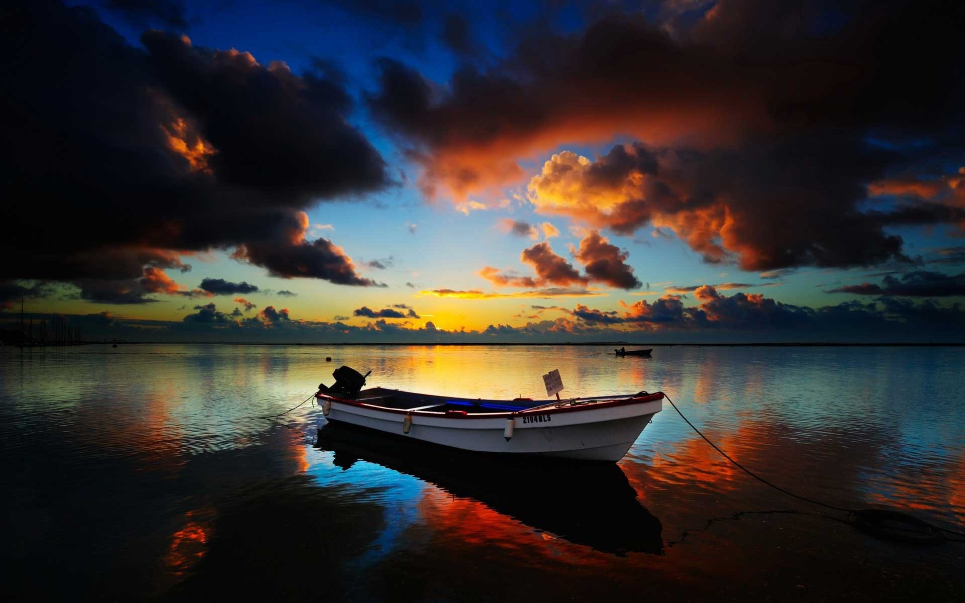 General 1920x1200 photography boat sunset landscape sky clouds vehicle sunlight low light