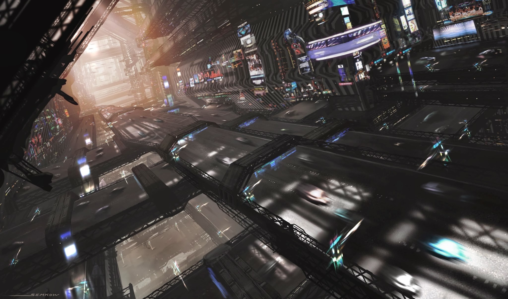 General 2048x1205 science fiction digital art futuristic futuristic city artwork