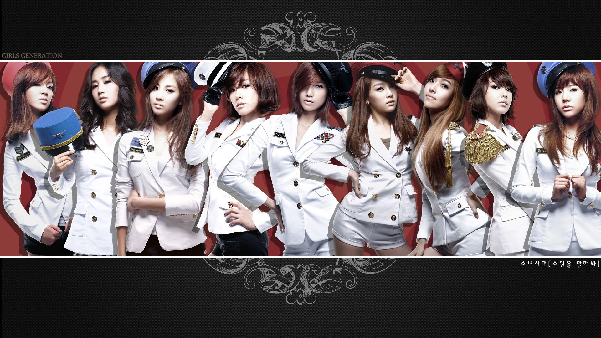 People 1920x1080 SNSD Girls' Generation Asian model musician Korean music collage hat pants looking at viewer women