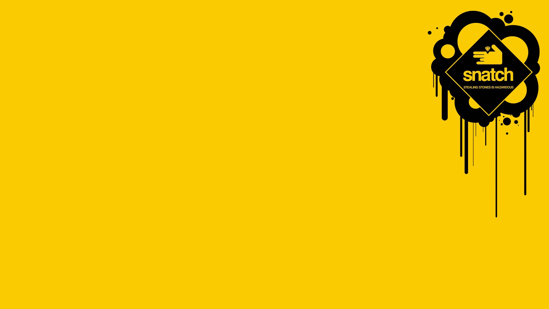 General 1920x1080 minimalism yellow background typography simple background Snatch (Movie)