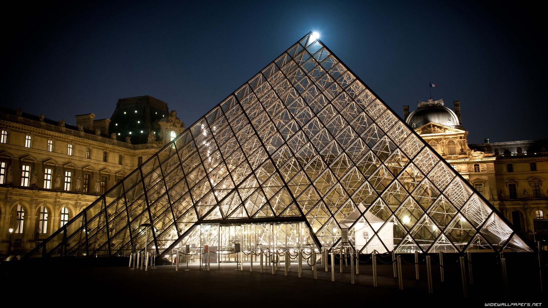 General 1920x1080 Paris France Louvre architecture museum night landmark Europe