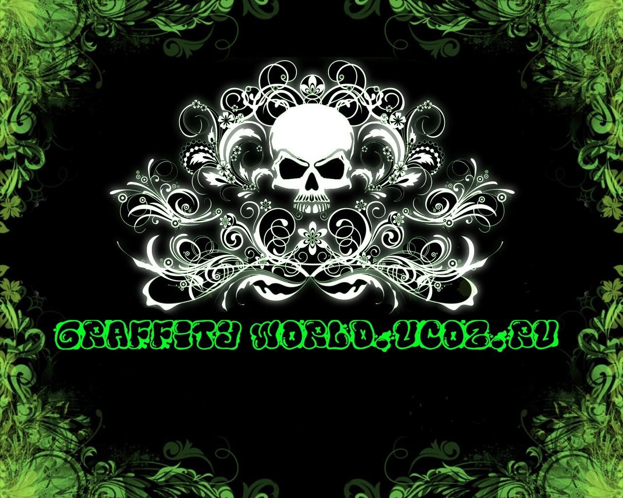 General 1280x1024 skull typography artwork