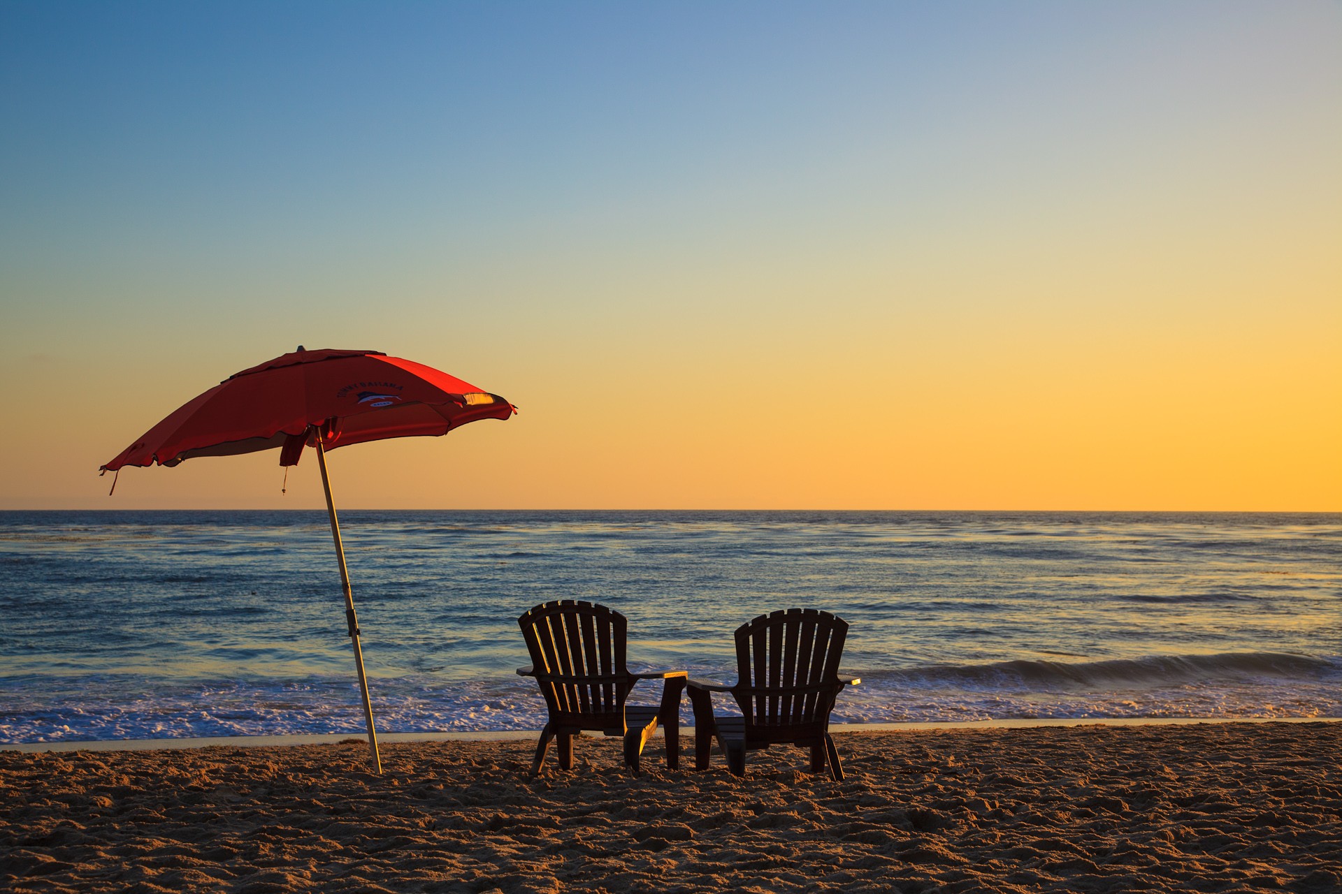 General 1920x1280 beach sunset sea sand relaxation minimalism umbrella