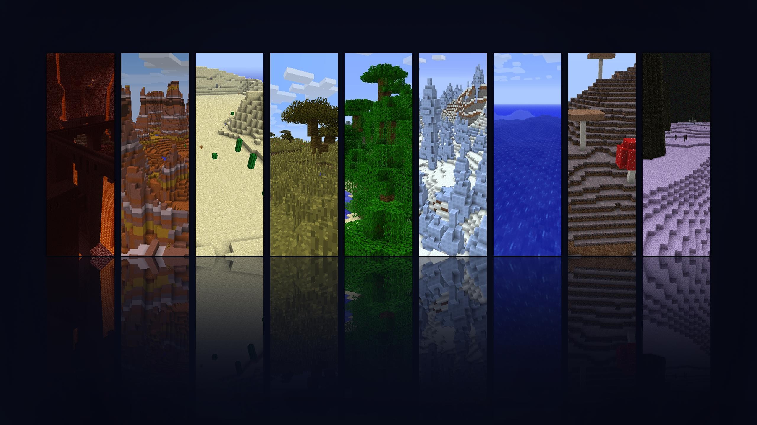 General 2560x1440 Minecraft video games collage video game art PC gaming
