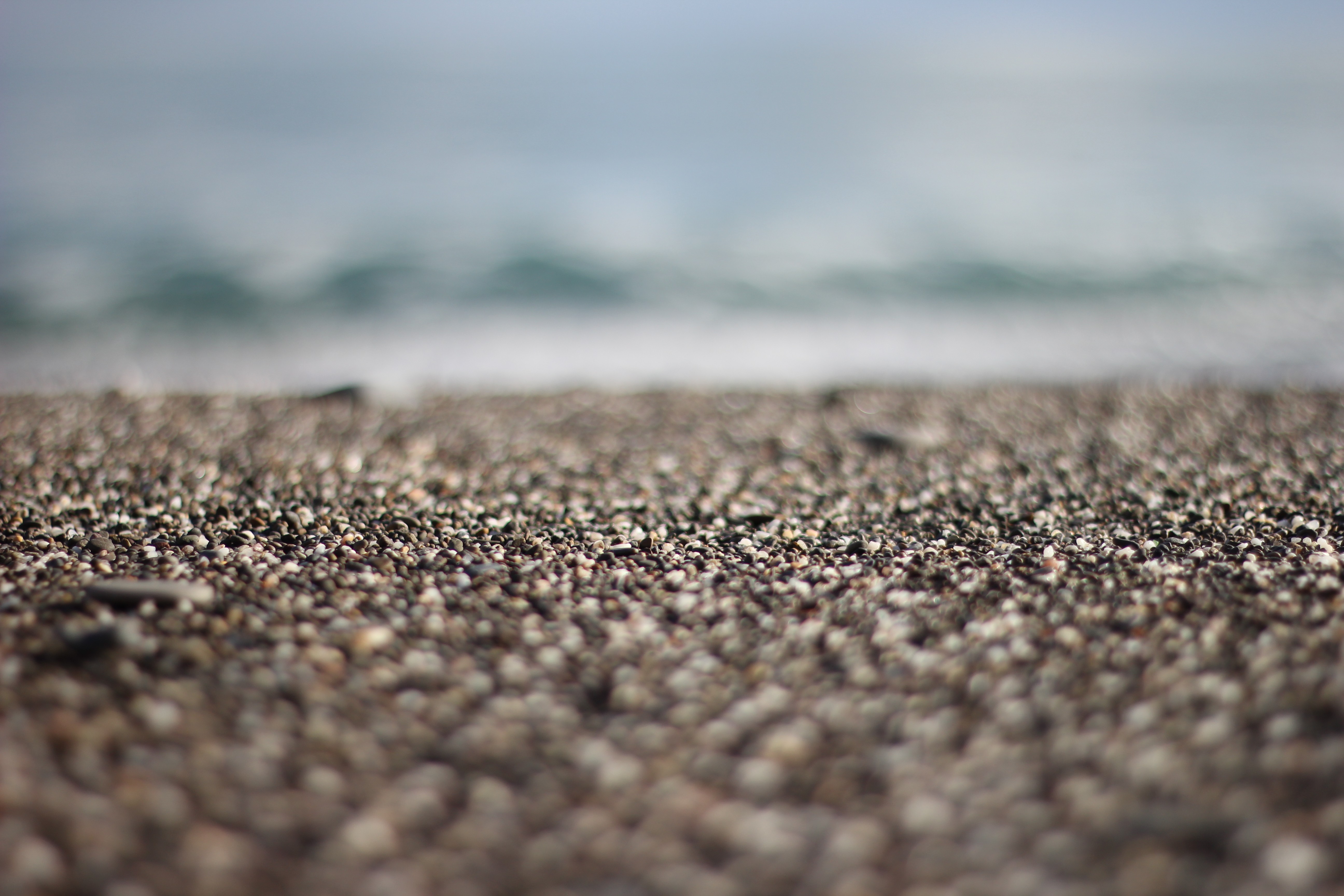 General 5184x3456 sand sea blurred stones depth of field macro tilt shift outdoors worm's eye view