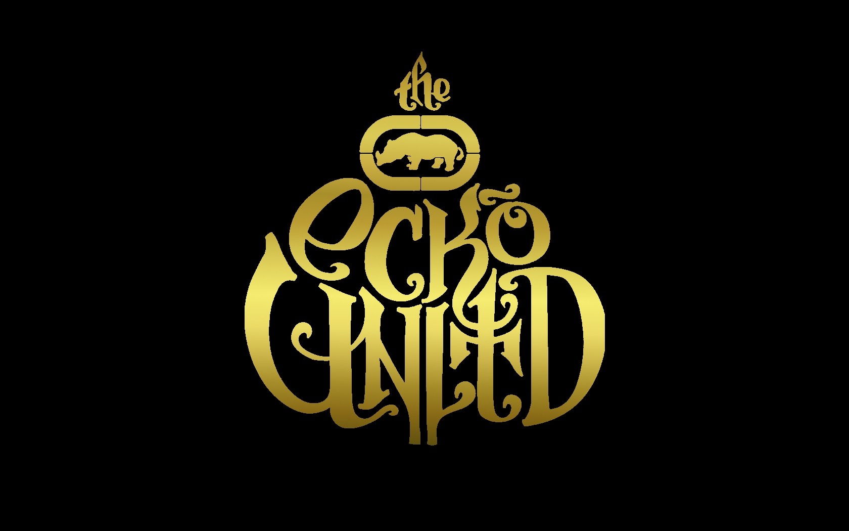 General 1680x1050 ecko simple background gold black background brand minimalism logo