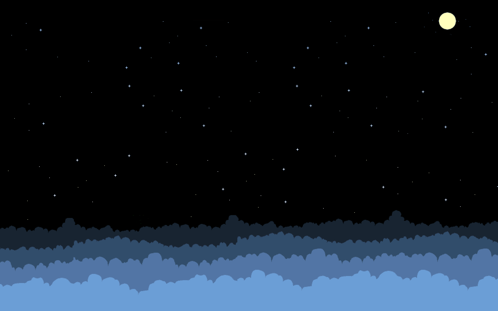 General 1920x1200 stars Moon clouds