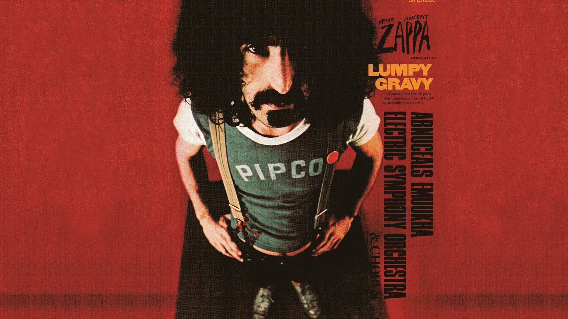 General 1920x1080 Frank Zappa men beard celebrity red background music legend musician