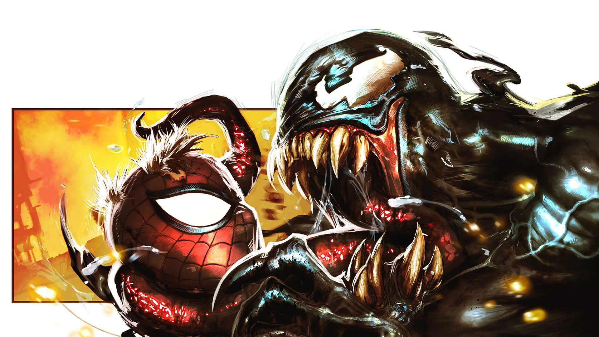 General 1920x1080 Spider-Man Venom comic art creature superhero antiheroes digital art