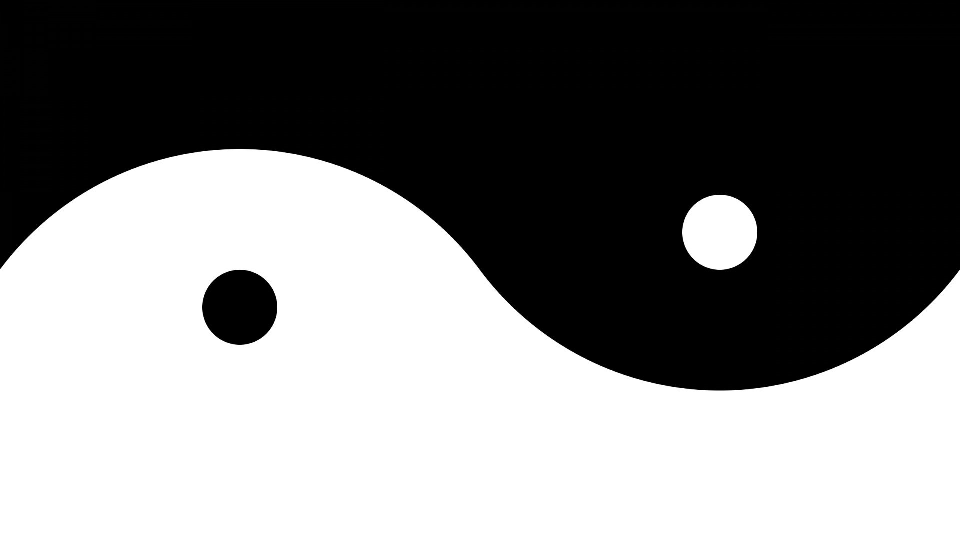 General 1920x1080 Yin and Yang black white digital art simple background