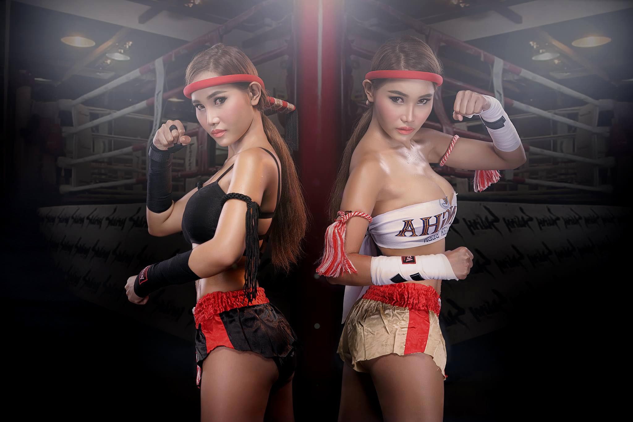 People 2048x1365 Asian kickboxing women brunette martial arts ponytail fist muay thai