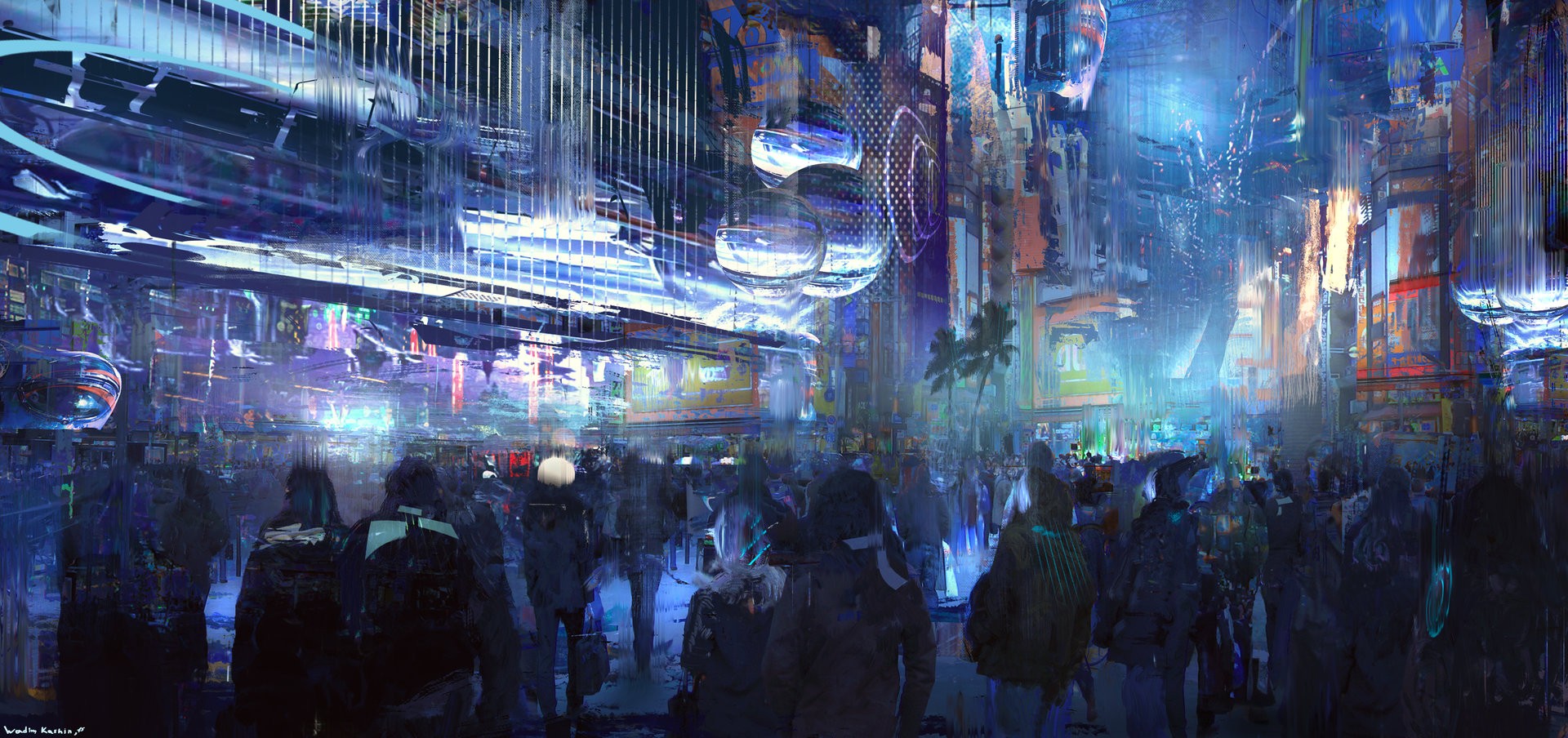 General 1920x904 artwork digital art city futuristic cyberpunk futuristic city science fiction