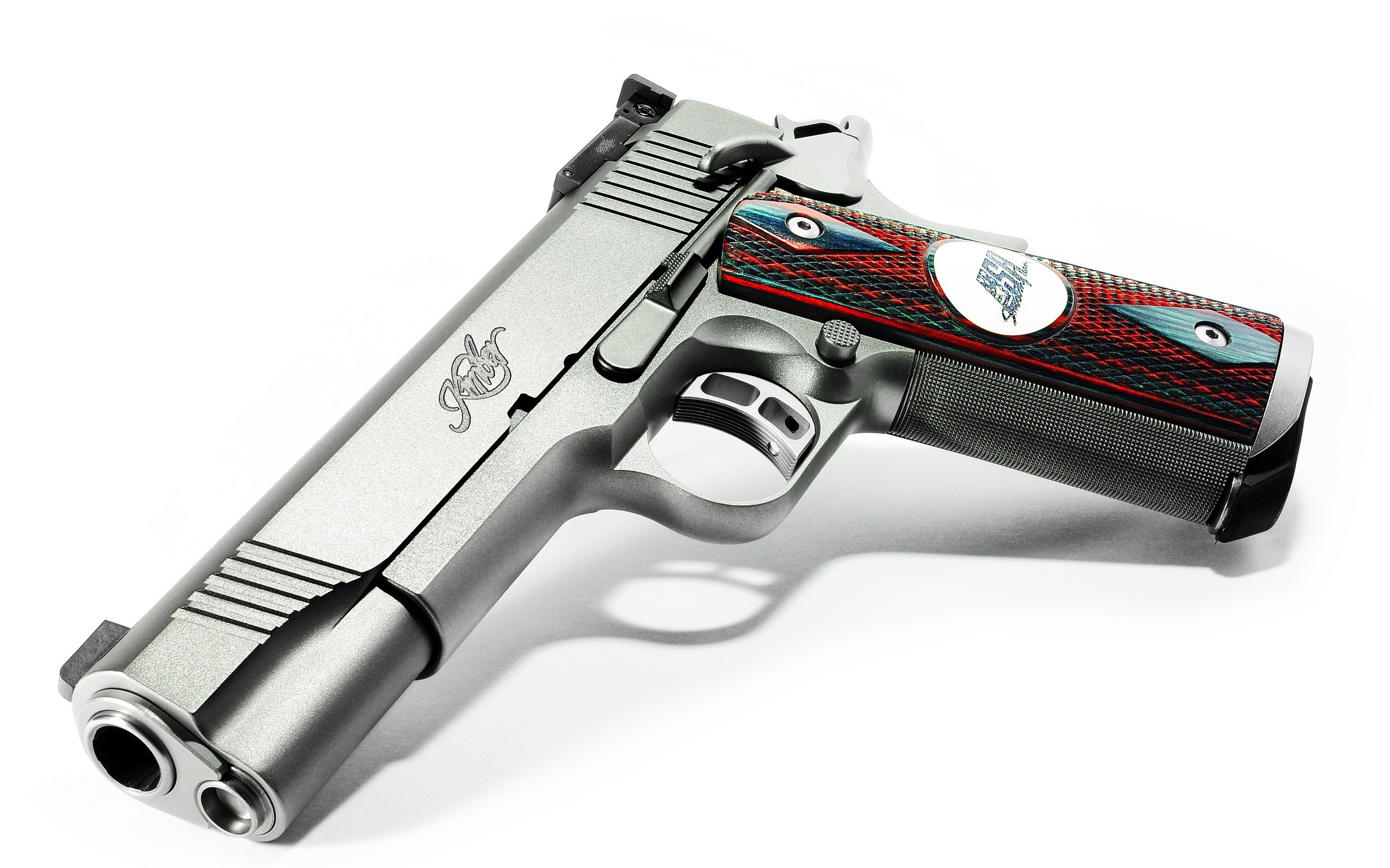 General 2560x1600 gun weapon white background simple background pistol American firearms