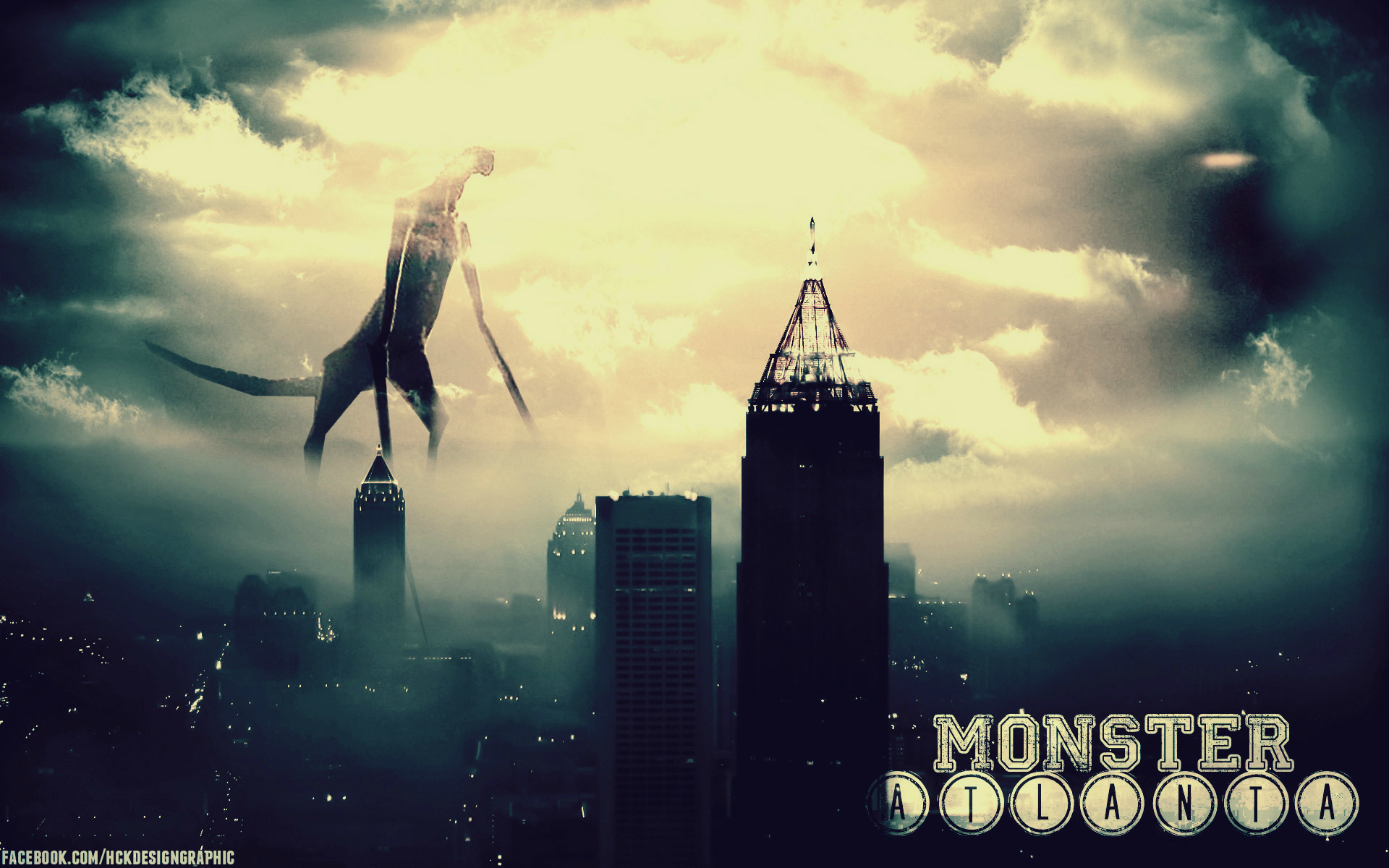 General 1920x1200 Atlanta Monsters, Inc. creature sky clouds cityscape USA