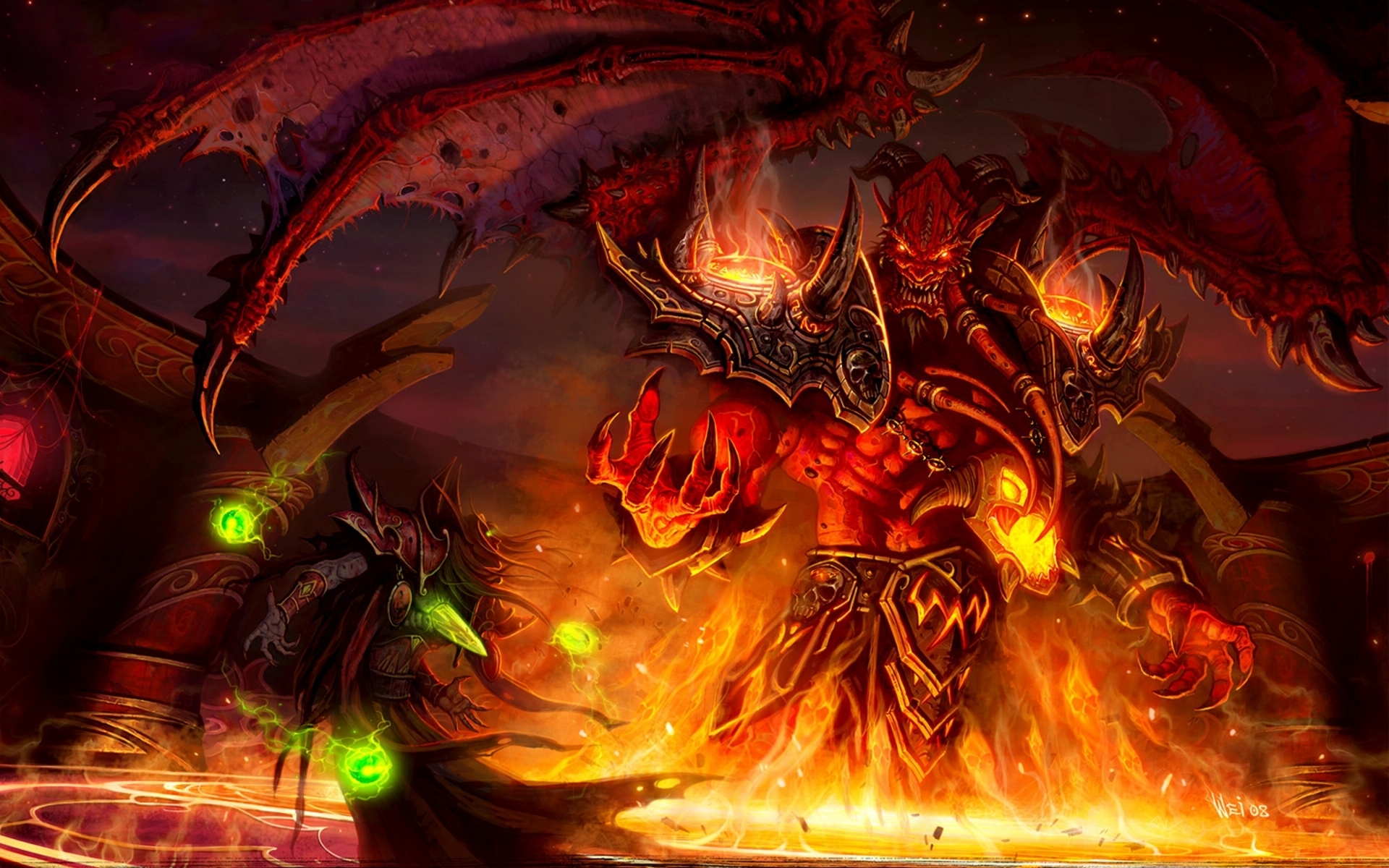 General 1920x1200 World of Warcraft demon artwork video games fantasy art Kael'thas video game art PC gaming Kil'jaeden