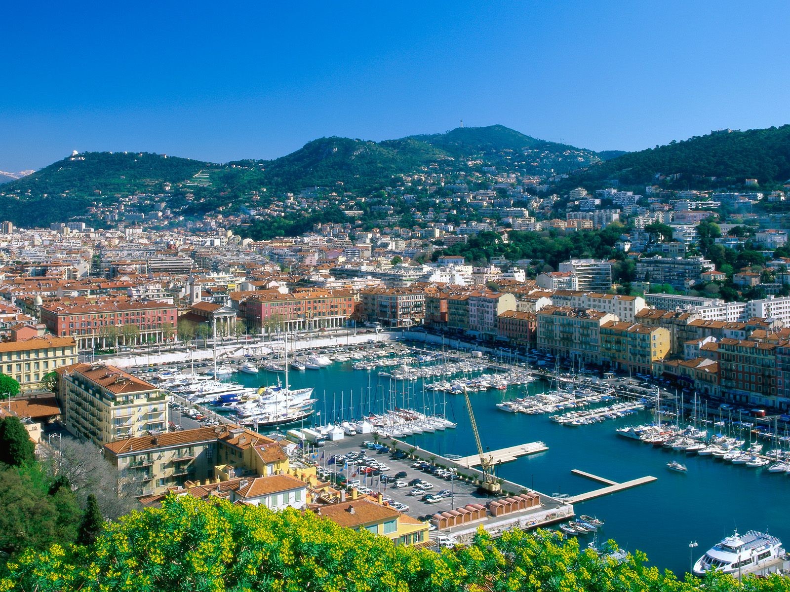 General 1600x1200 city cityscape harbor yacht aerial view Old Port of Nice Nice (city)